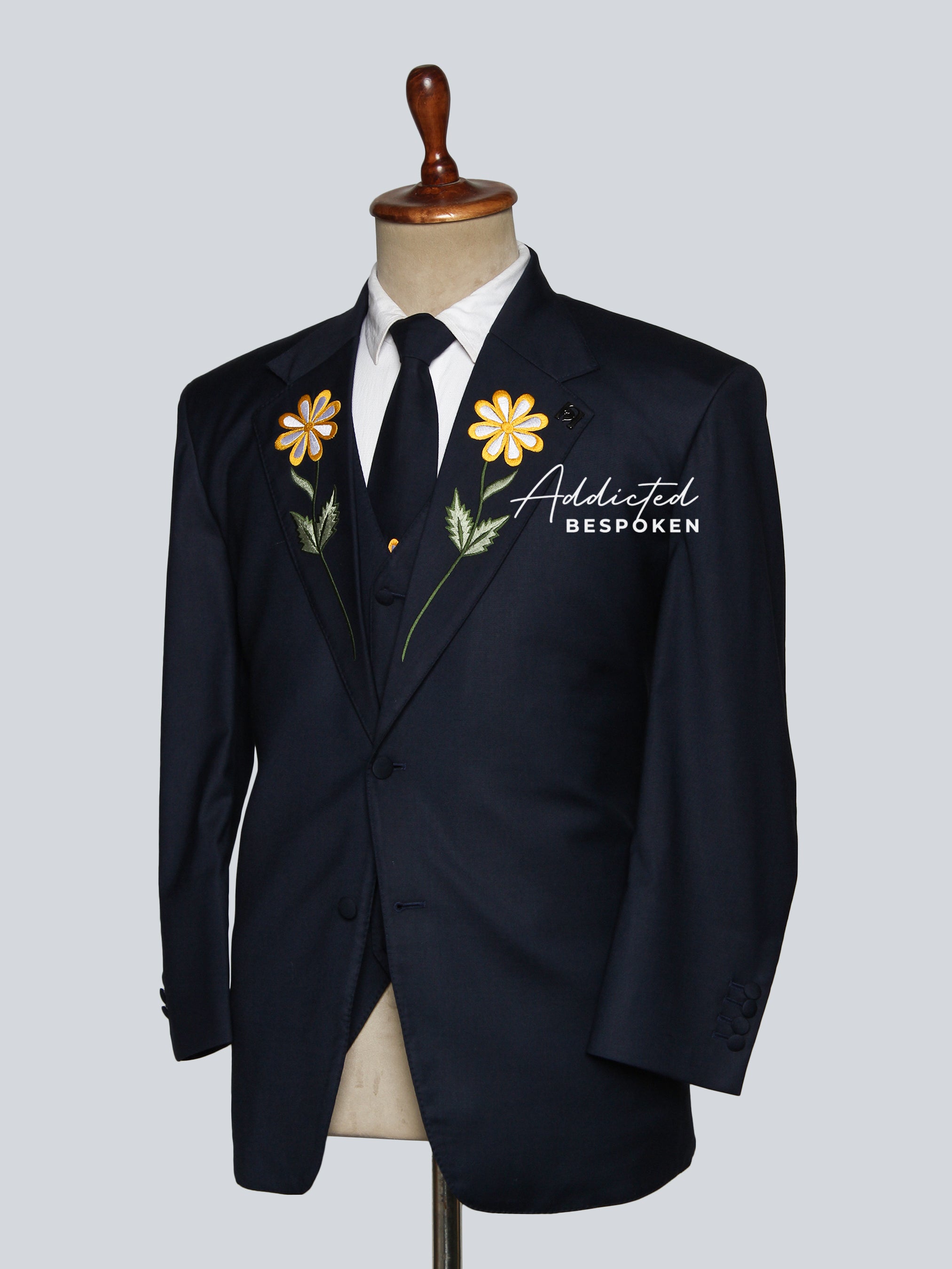 Midnight Bloom Embroidered Western Suit Addicted Bespoken