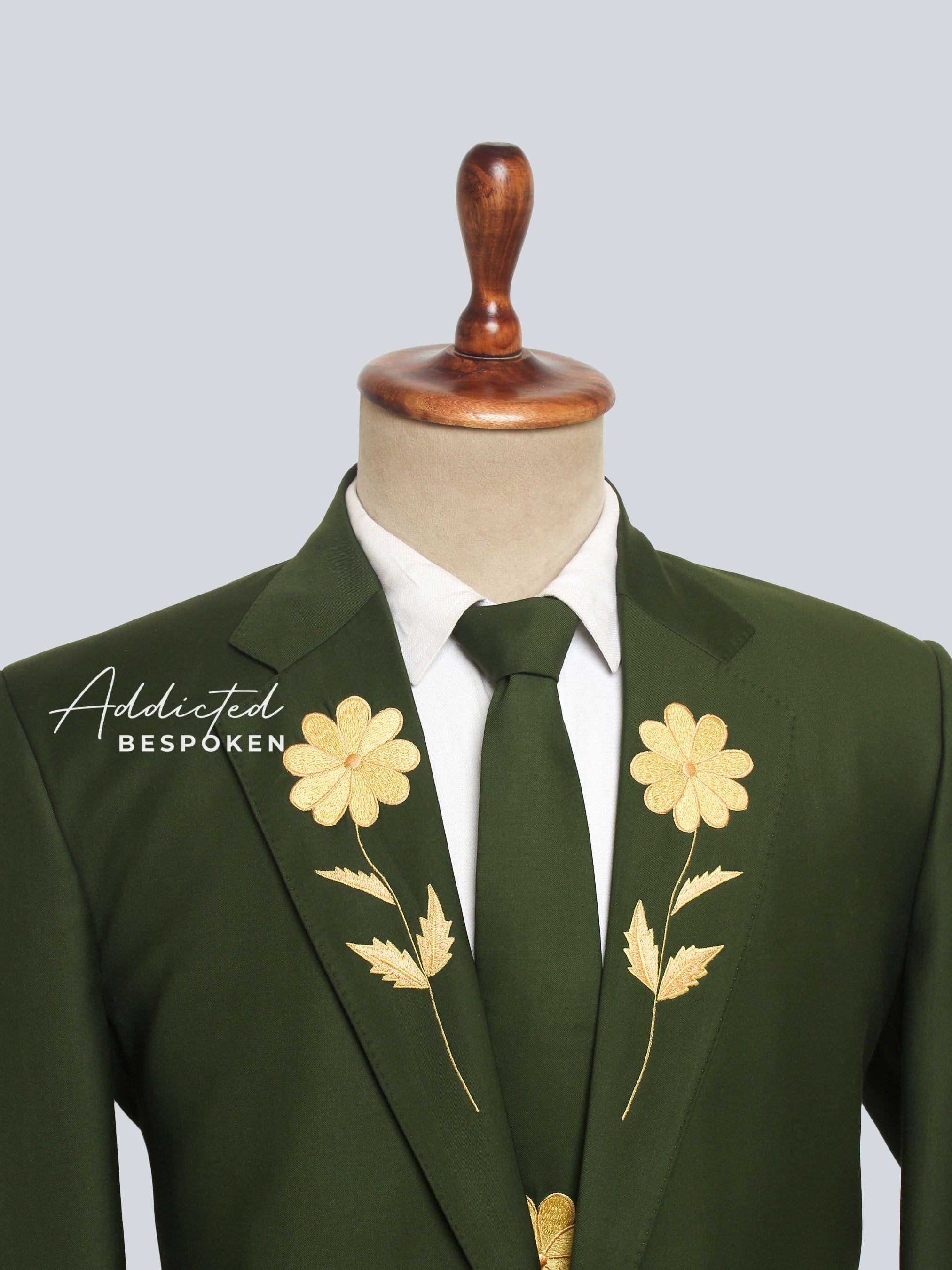 Golden Floral Elegance Suit