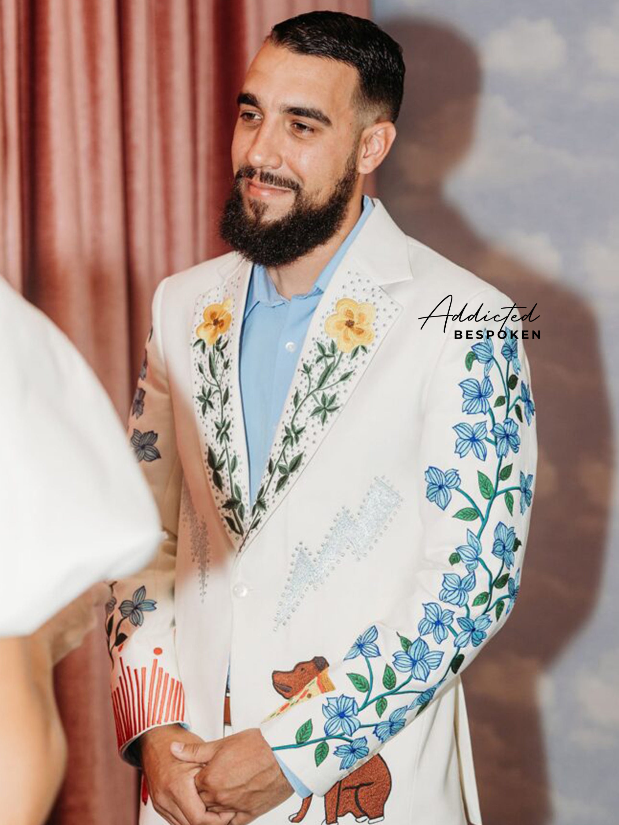 Exclusive Ecofloral Detailed Embroidered Suit