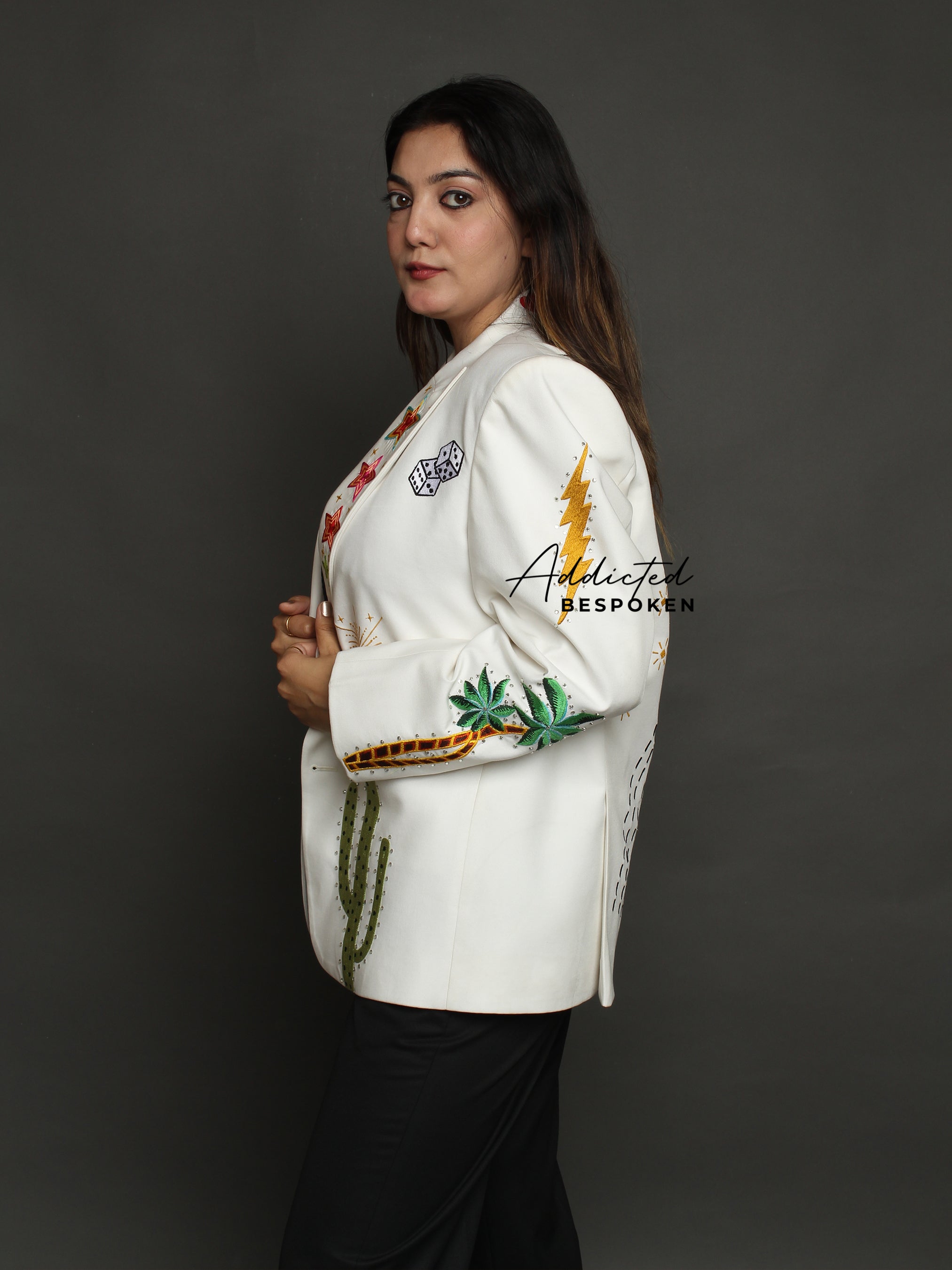 Spaceship Embroidered Blazer Addicted Bespoken