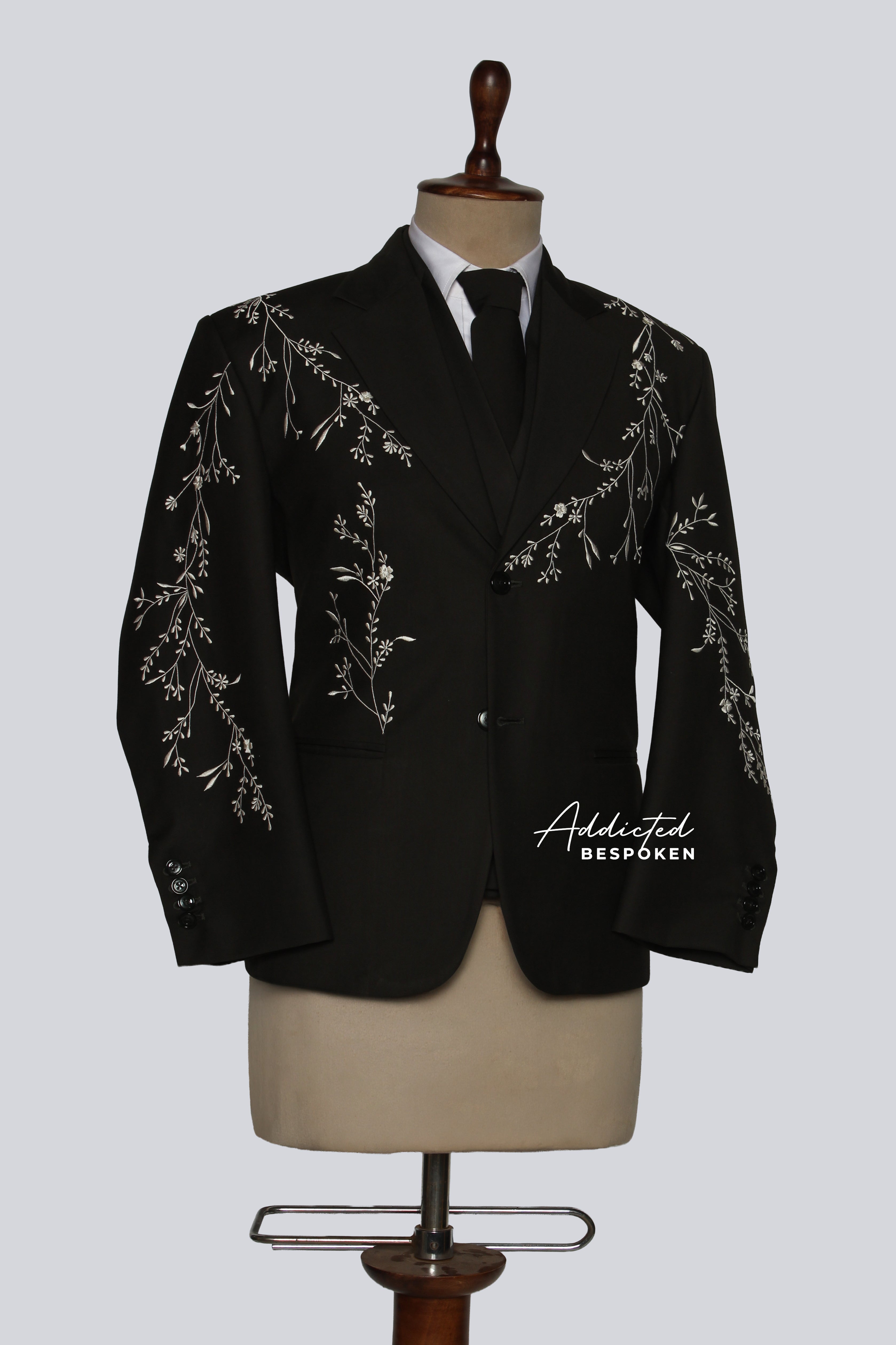 Black Embroidered Blazer