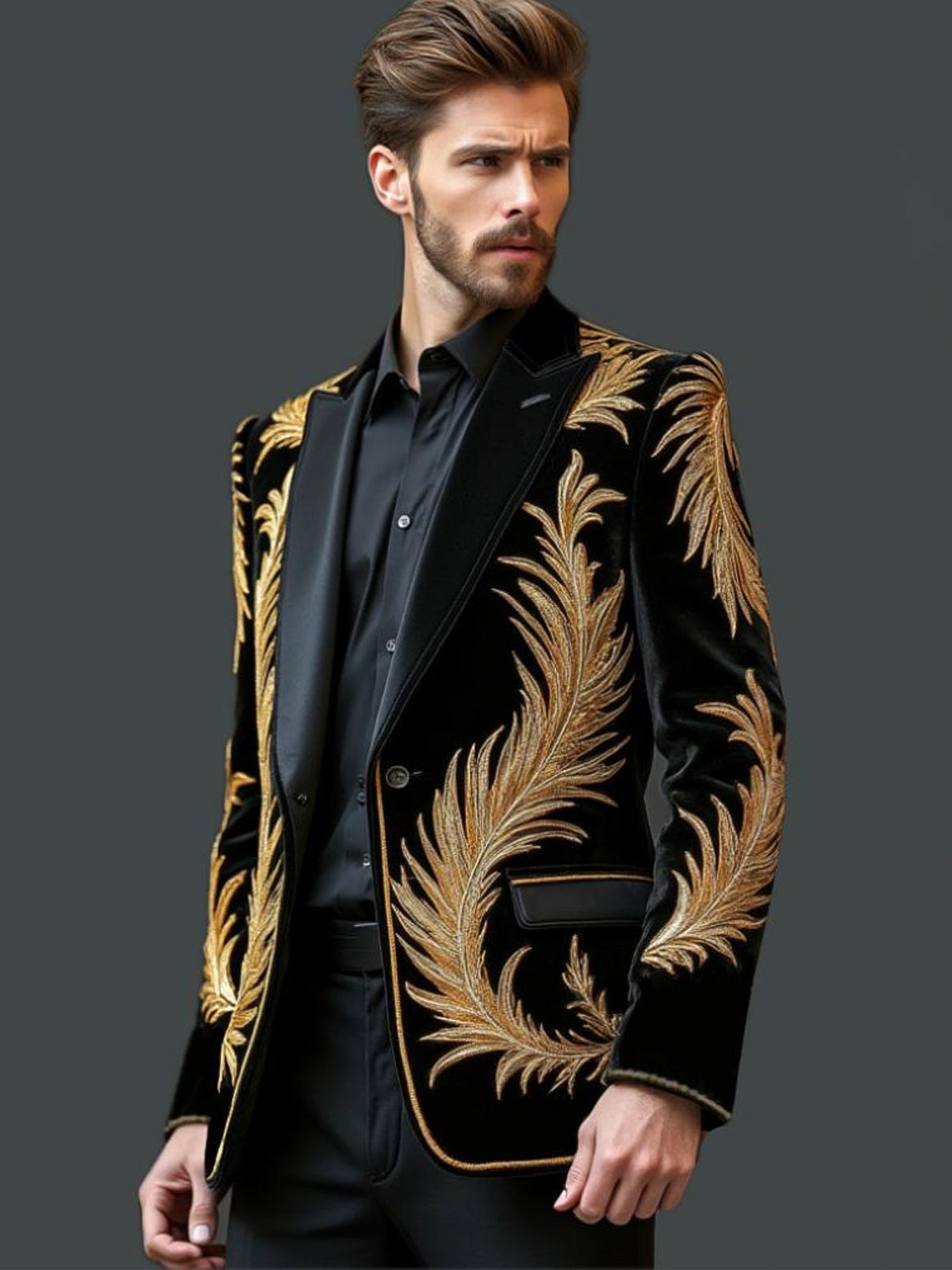 Ornate Crest Groomsmen Occasion Jacket