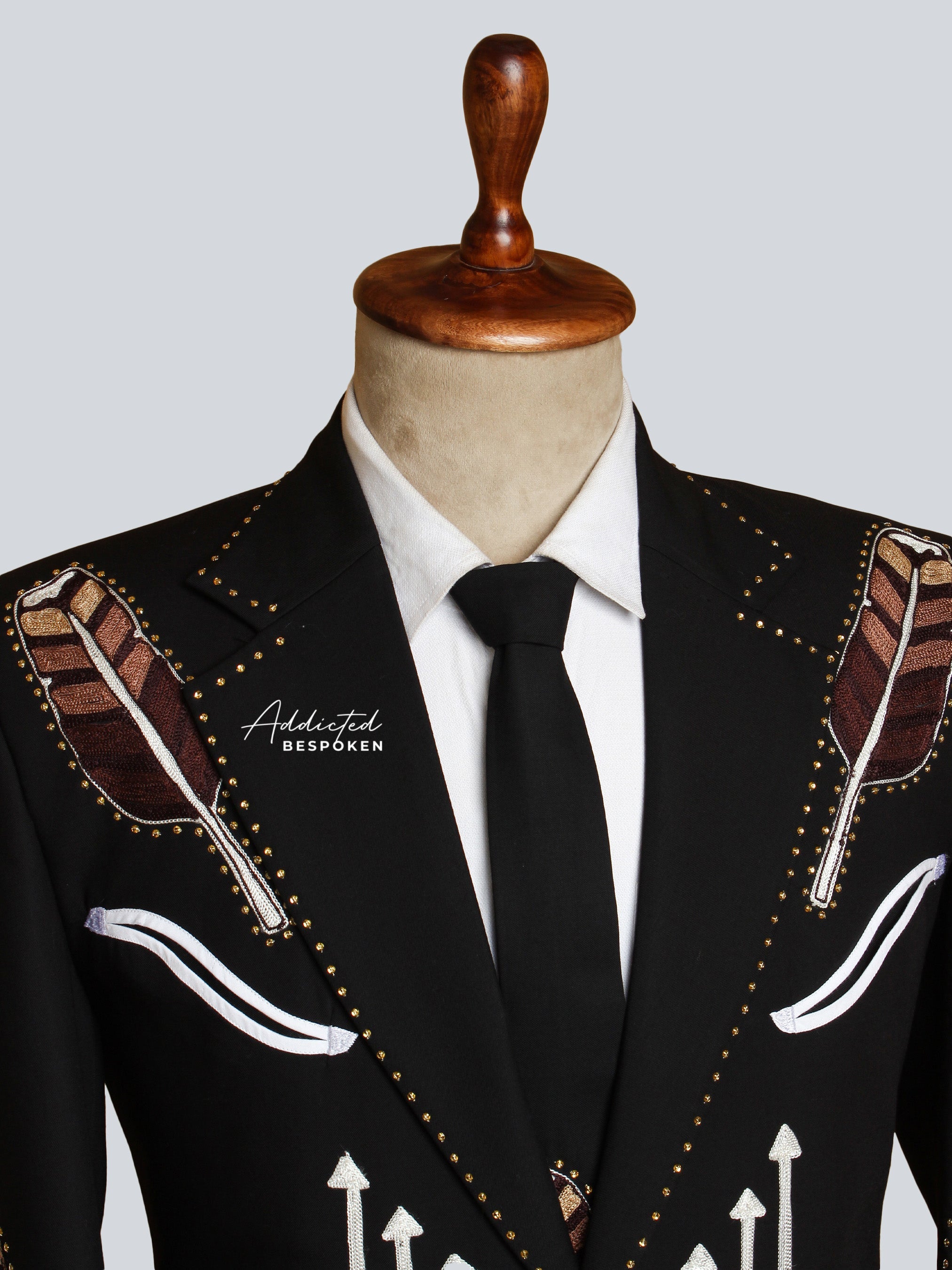 Cowboy Eagle Floral Rhinestone Suit Addicted Bespoken