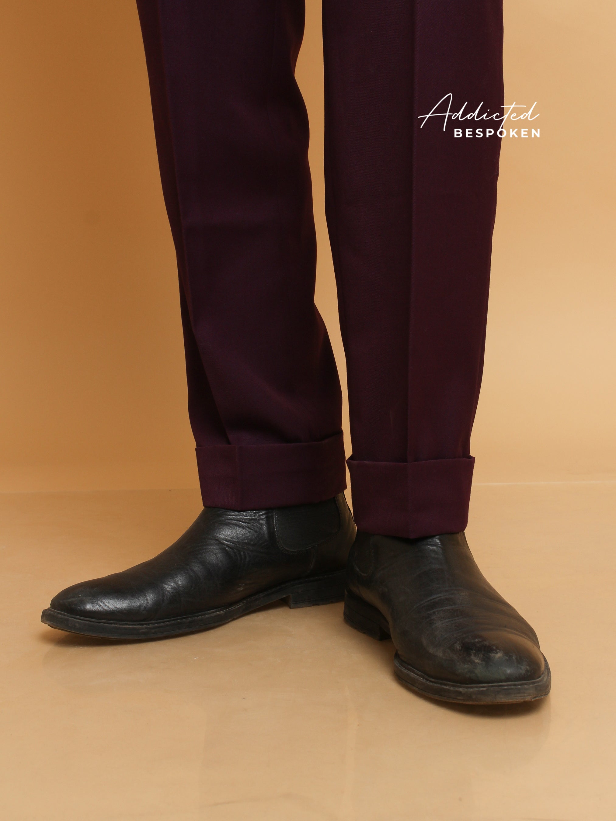 Designer Wine Cotton Pant (CLS) Addicted Bespoken