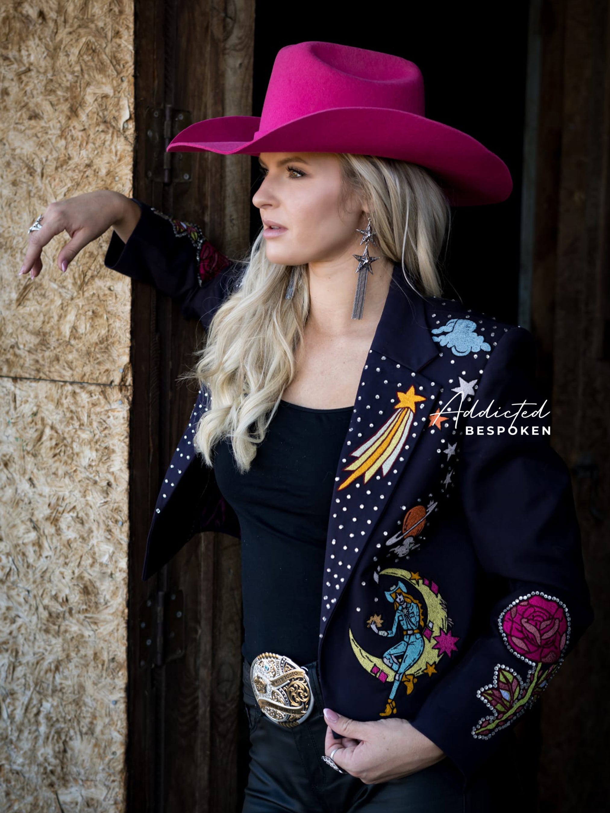 Cowgirl Space Embroidered Blazer Addicted Bespoken