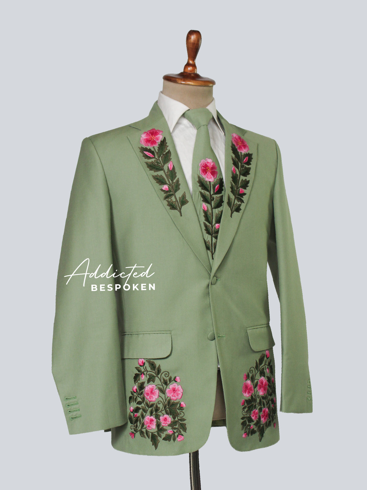 Sage Green Groom Suit Addicted Bespoken