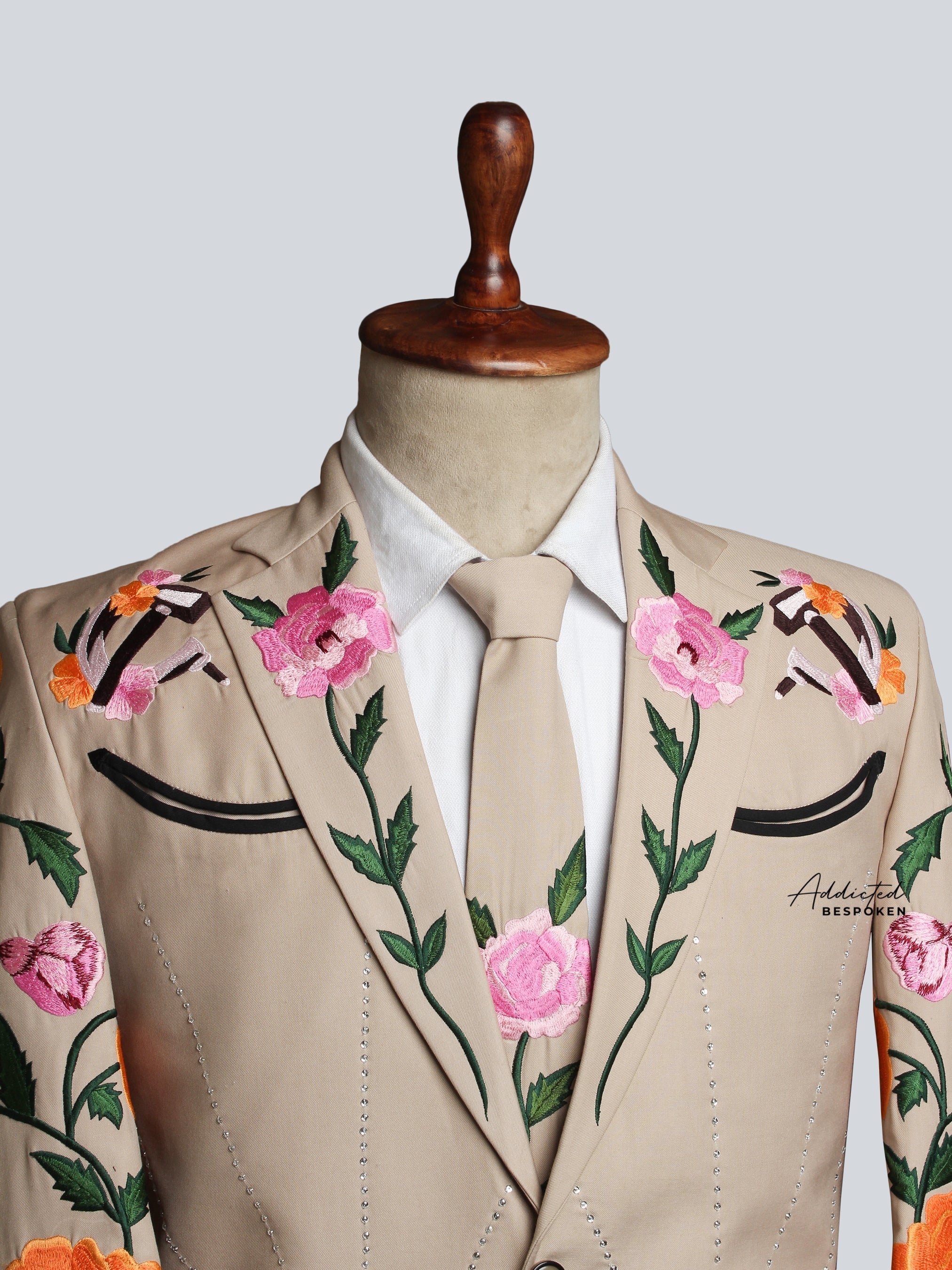 Floral Edge Skull Suit Addicted Bespoken
