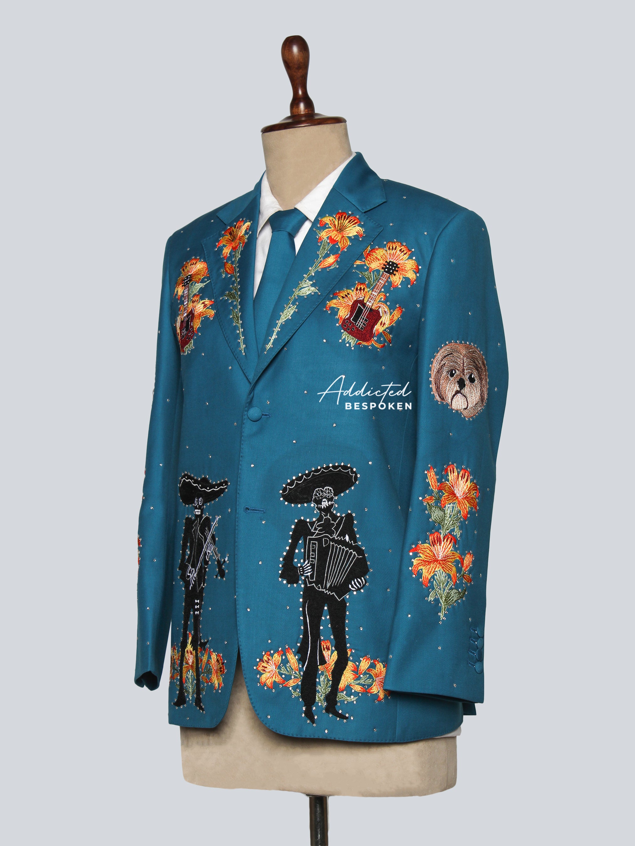 Mariachi-Inspired Artistic Embroidered Suit