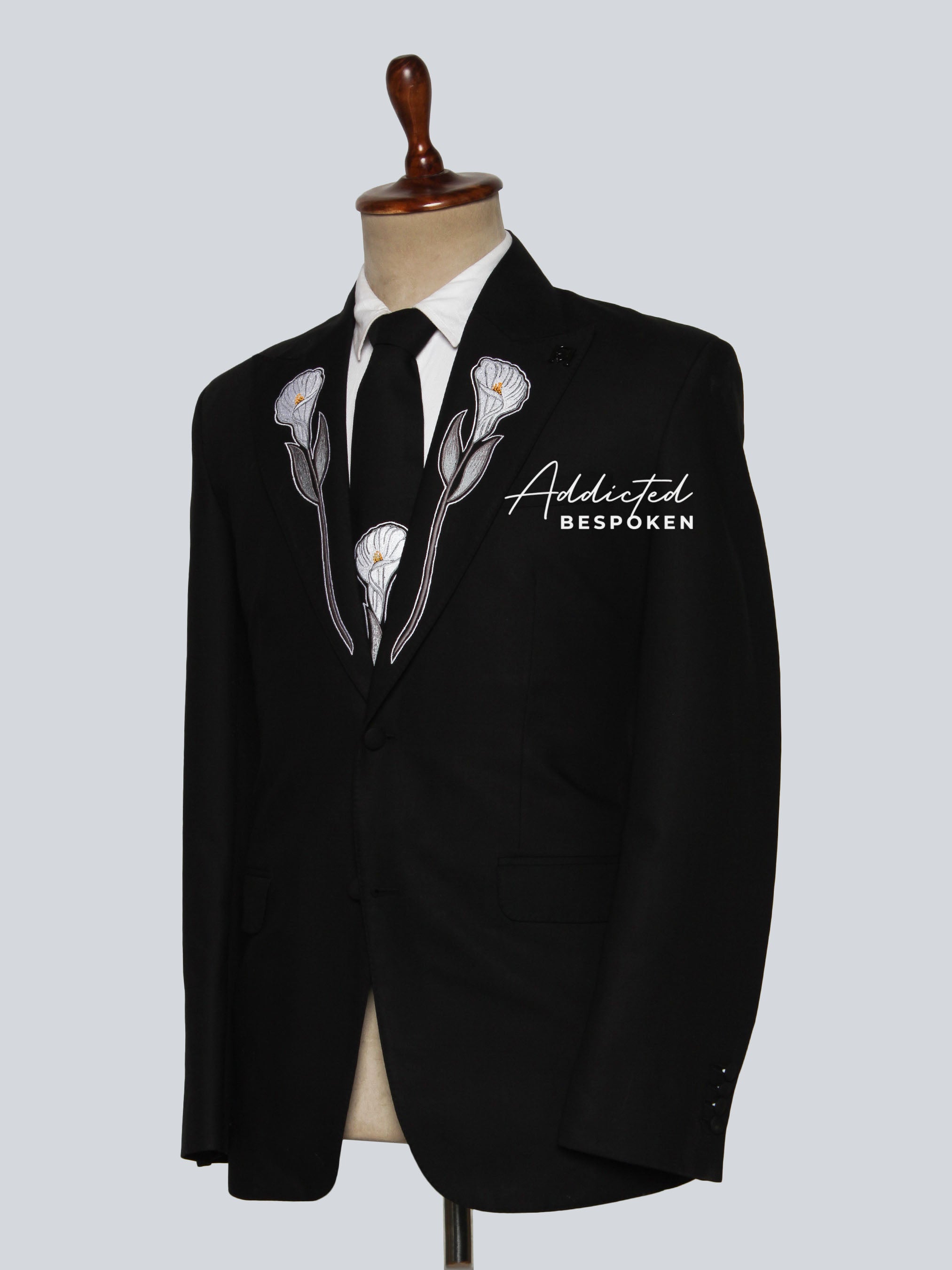 Embroidered Floral Detailing Charro Suit