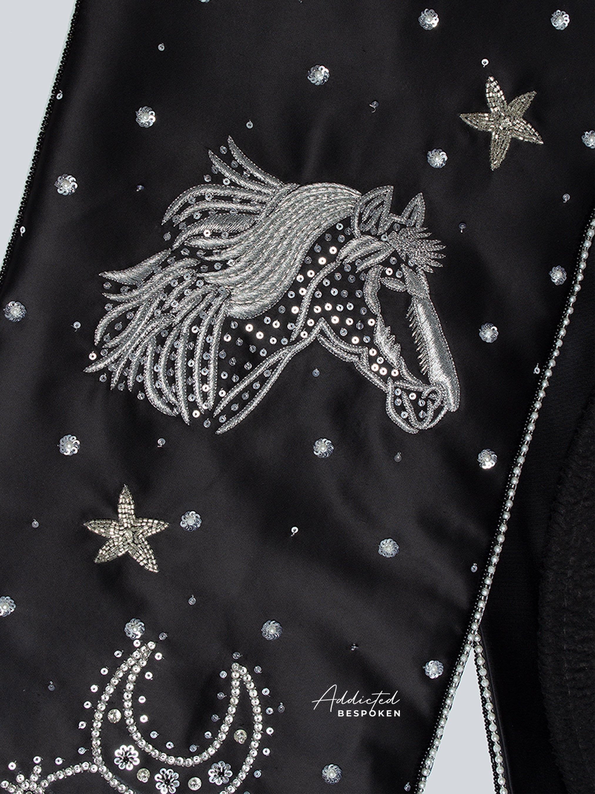 Western Silver Embellished Scarf Addicted Bespoken