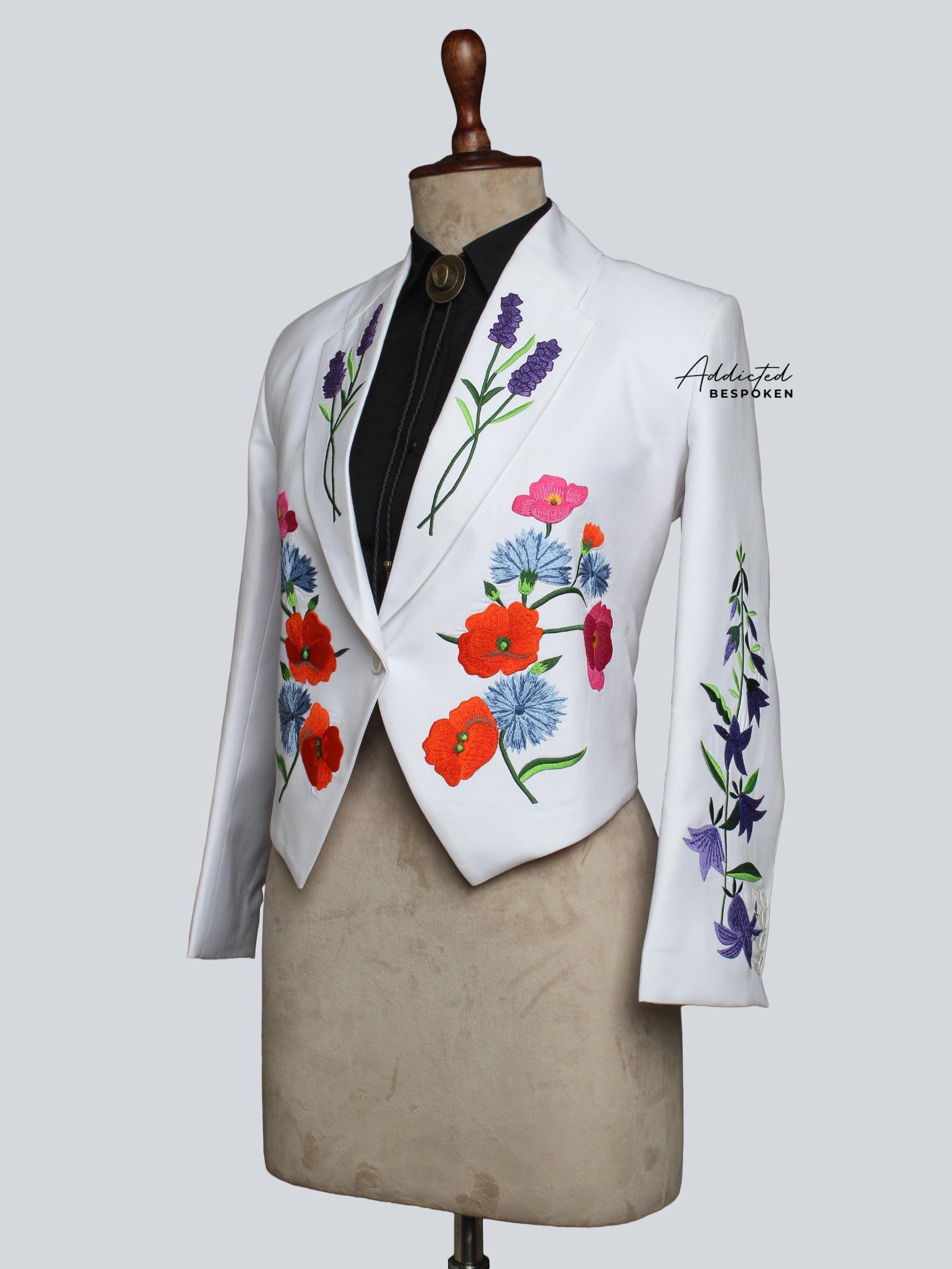 Elegant Floral Accent Blazer Addicted Bespoken