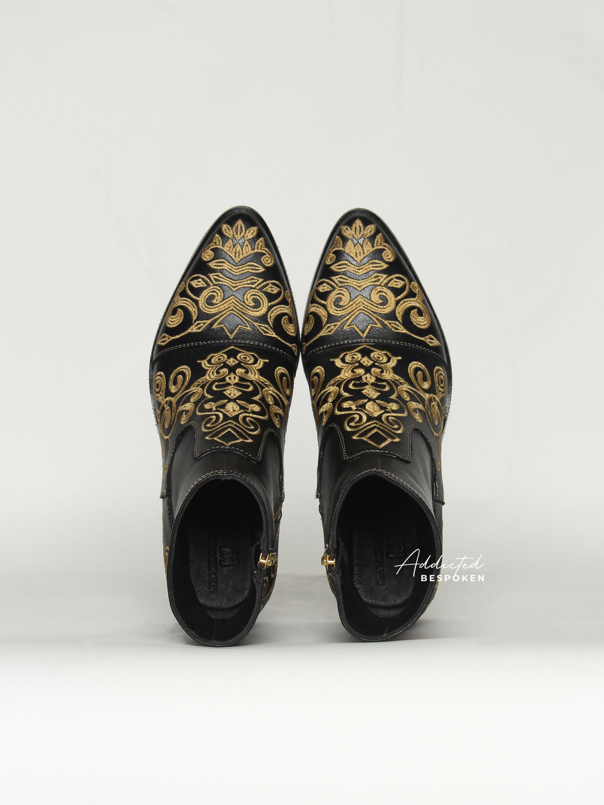 Regal Embroidered Boots Addicted Bespoken