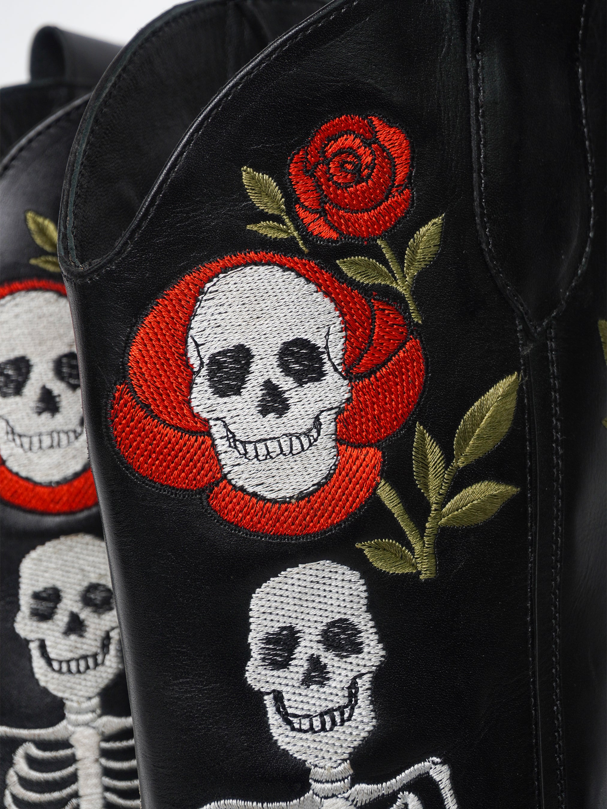Floral Skull Boots Addicted Bespoken