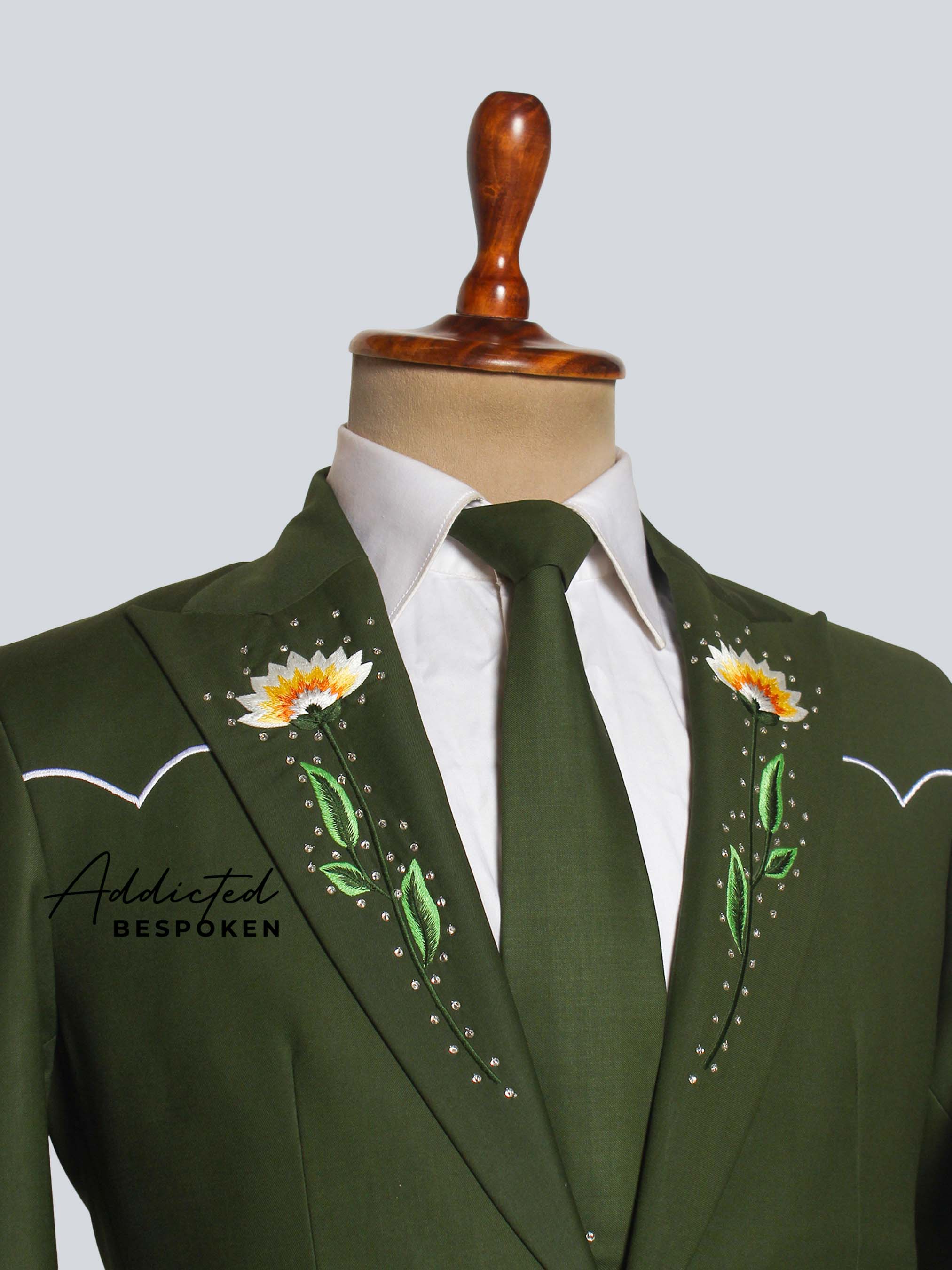 Western Bloom Floral Groom Suit Addicted Bespoken