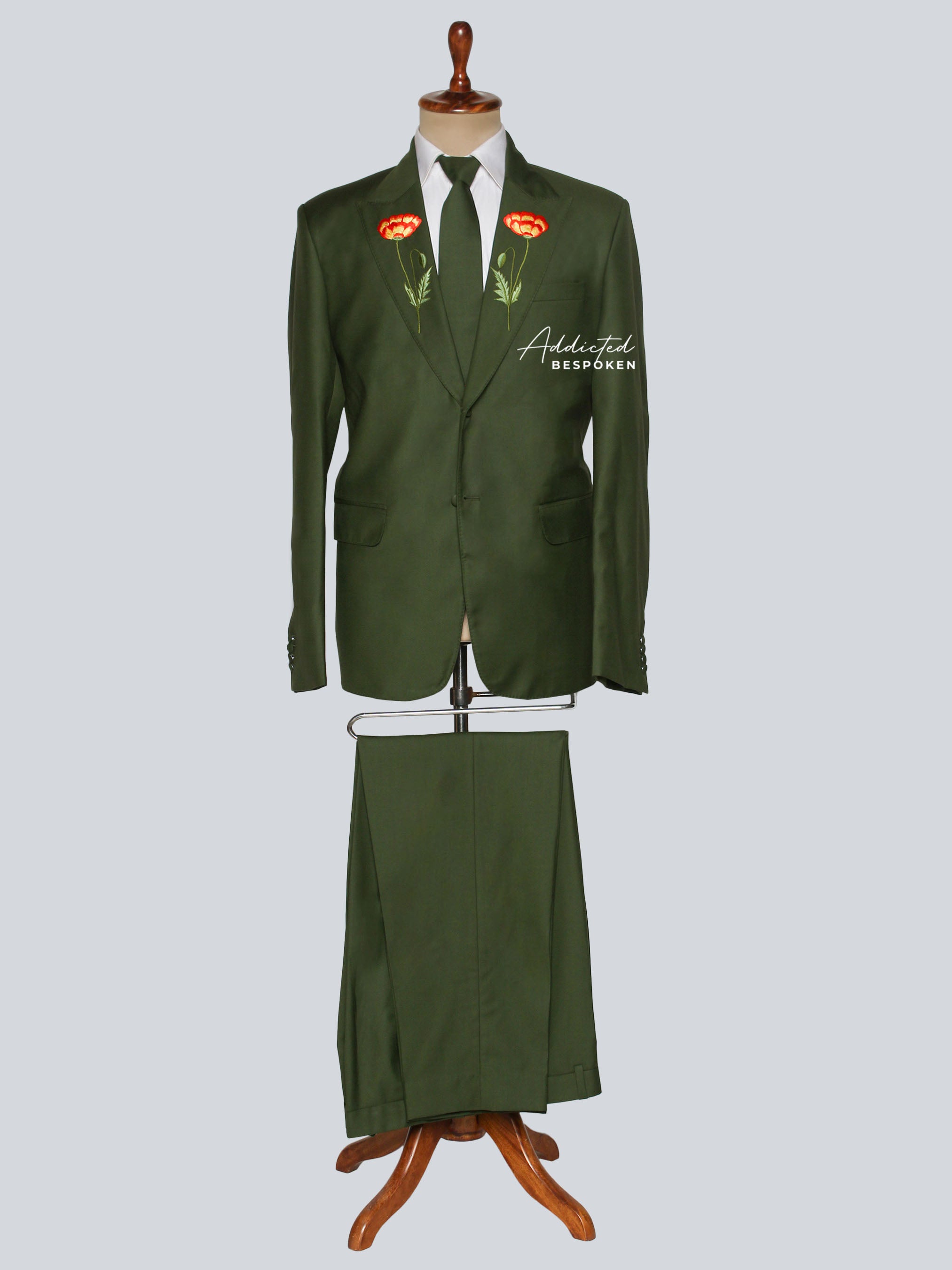 Poppy Bloom Embroidered Suit Addicted Bespoken