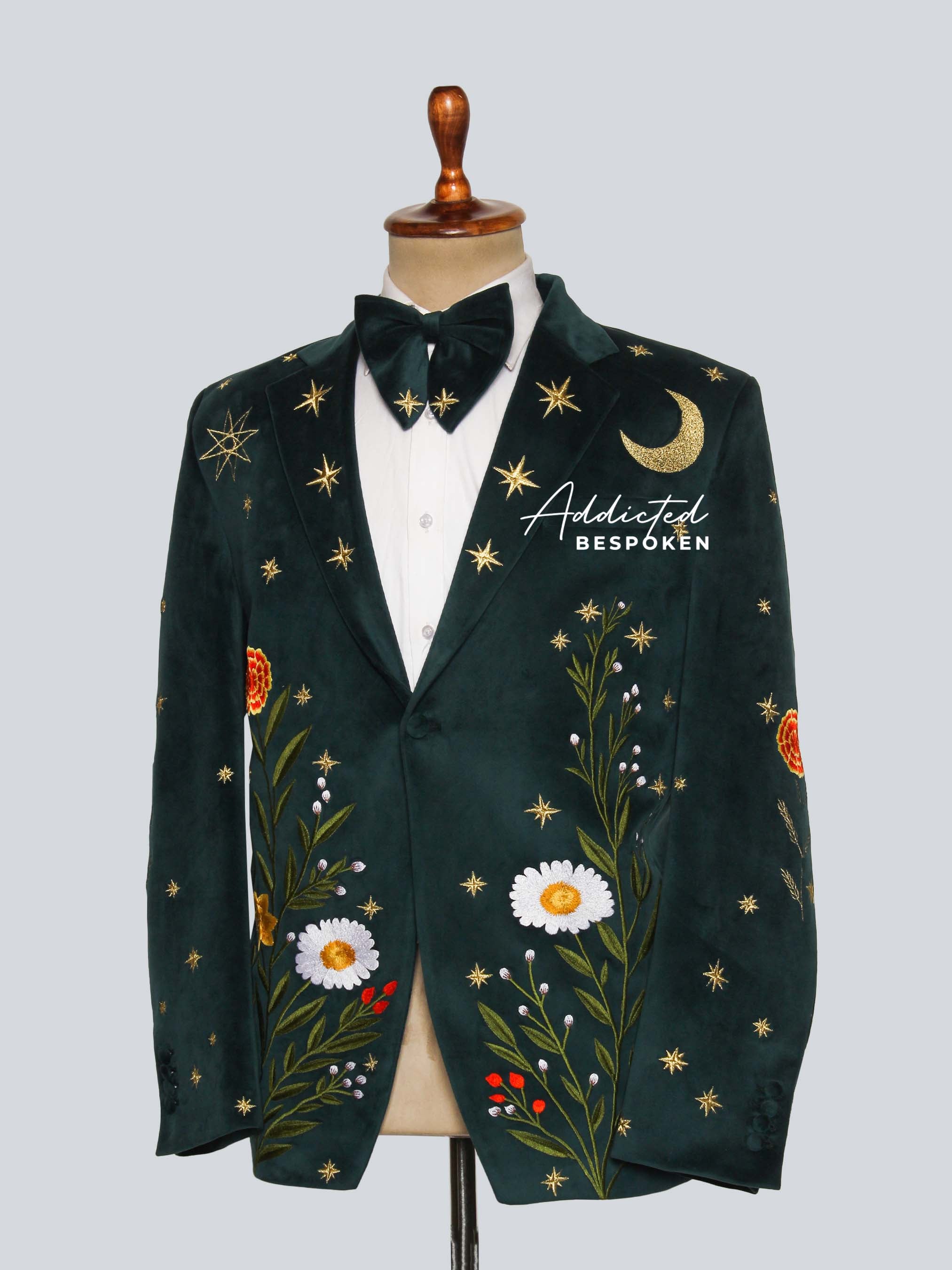 Celestial Floral Embroidered Suit Addicted Bespoken