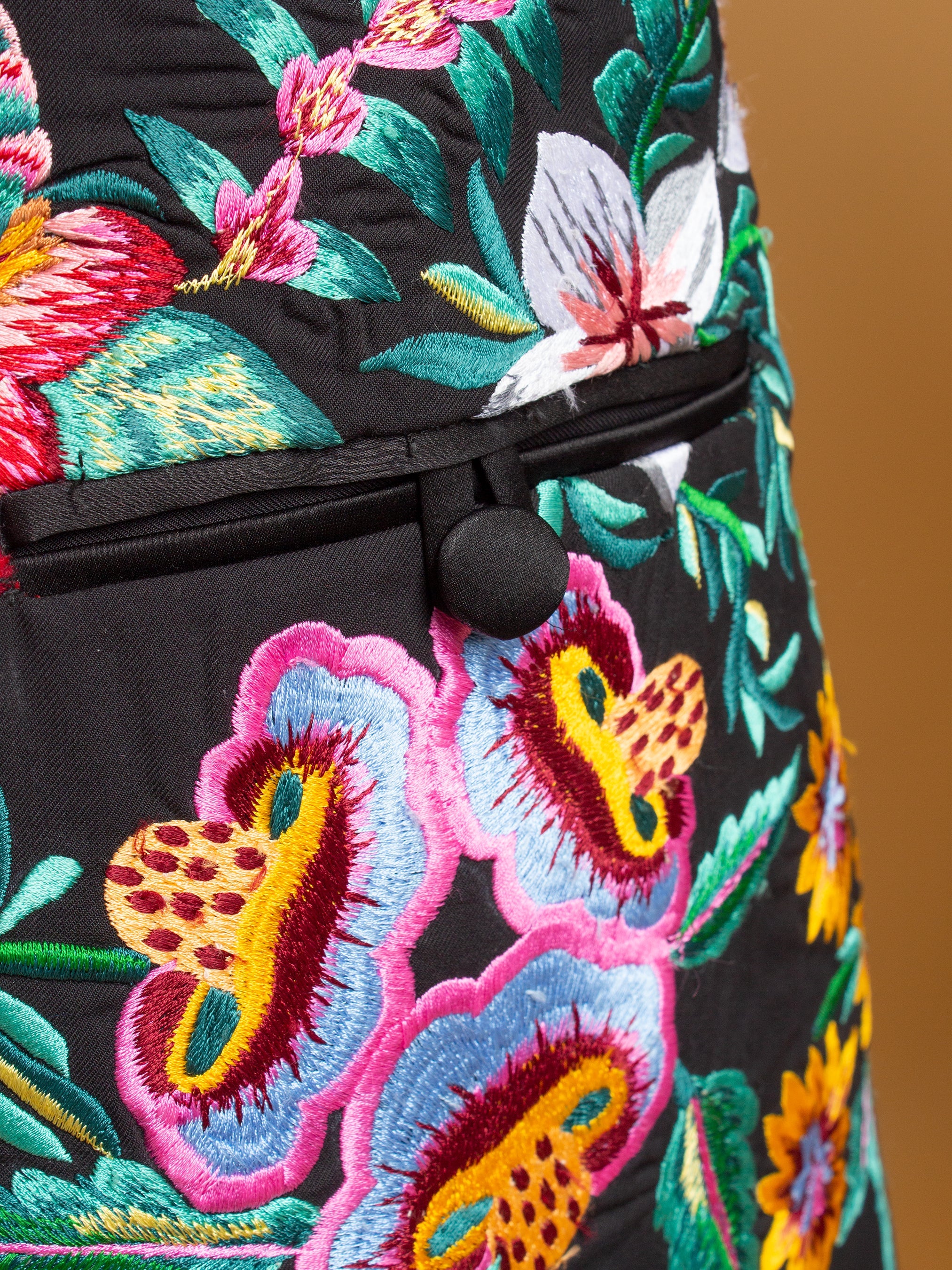 Embroidered Floral Groomsmen Attire Addicted Bespoken