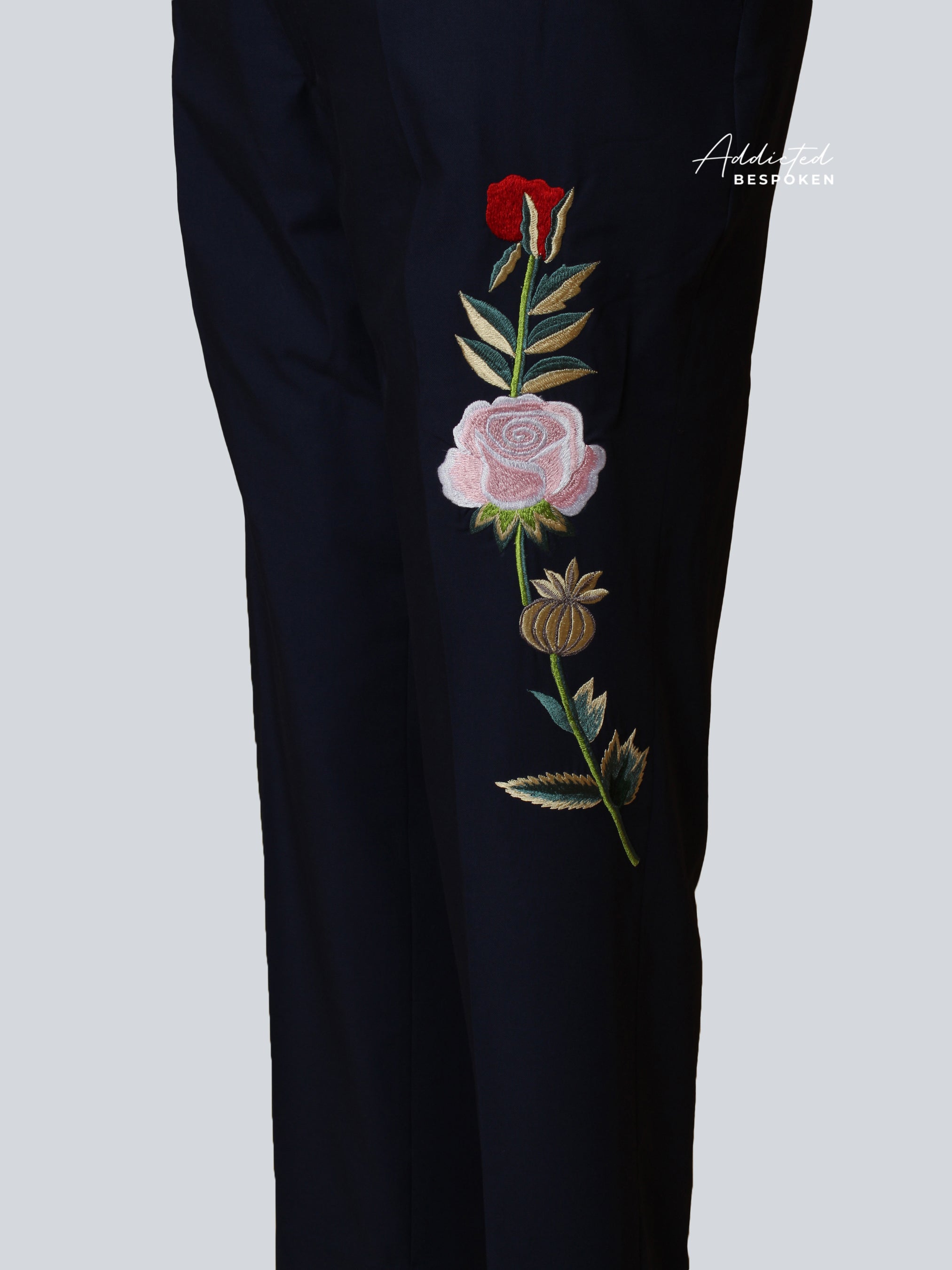 Artistic Floral Embroidered Tailored Suit