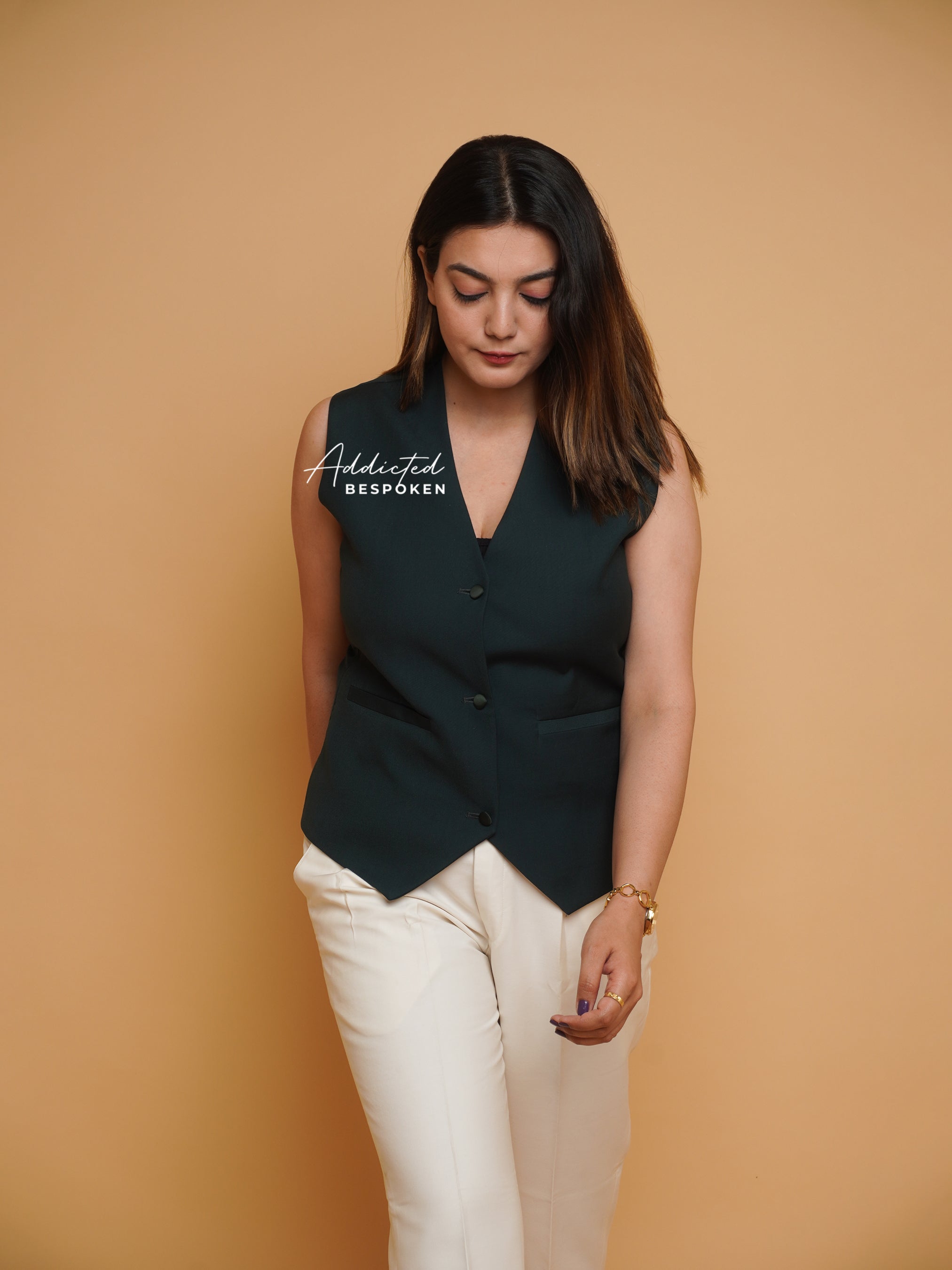 Green Cotton Waistcoat (CLS) Addicted Bespoken