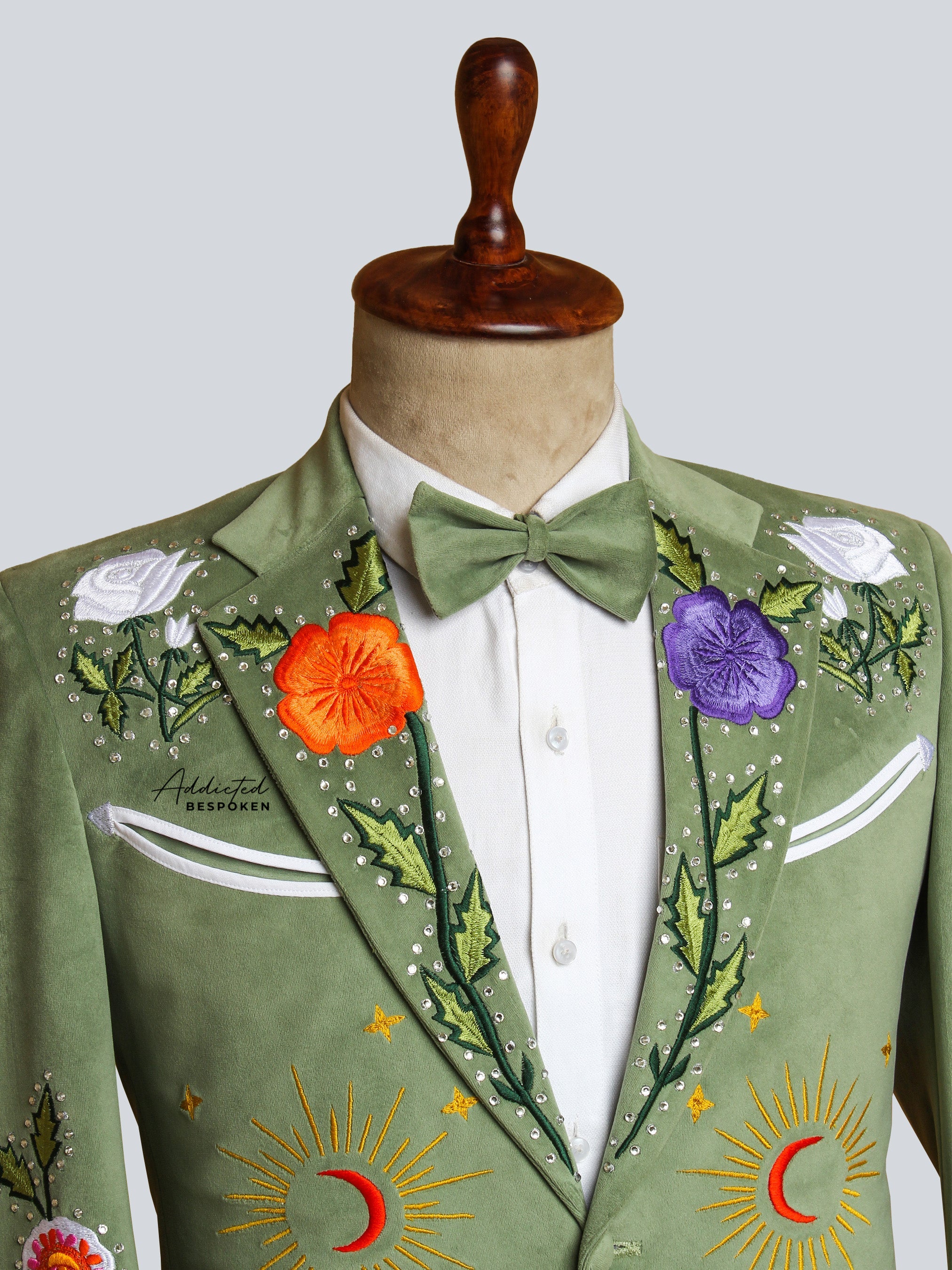 Verdant Florida Embroidered Suit Addicted Bespoken