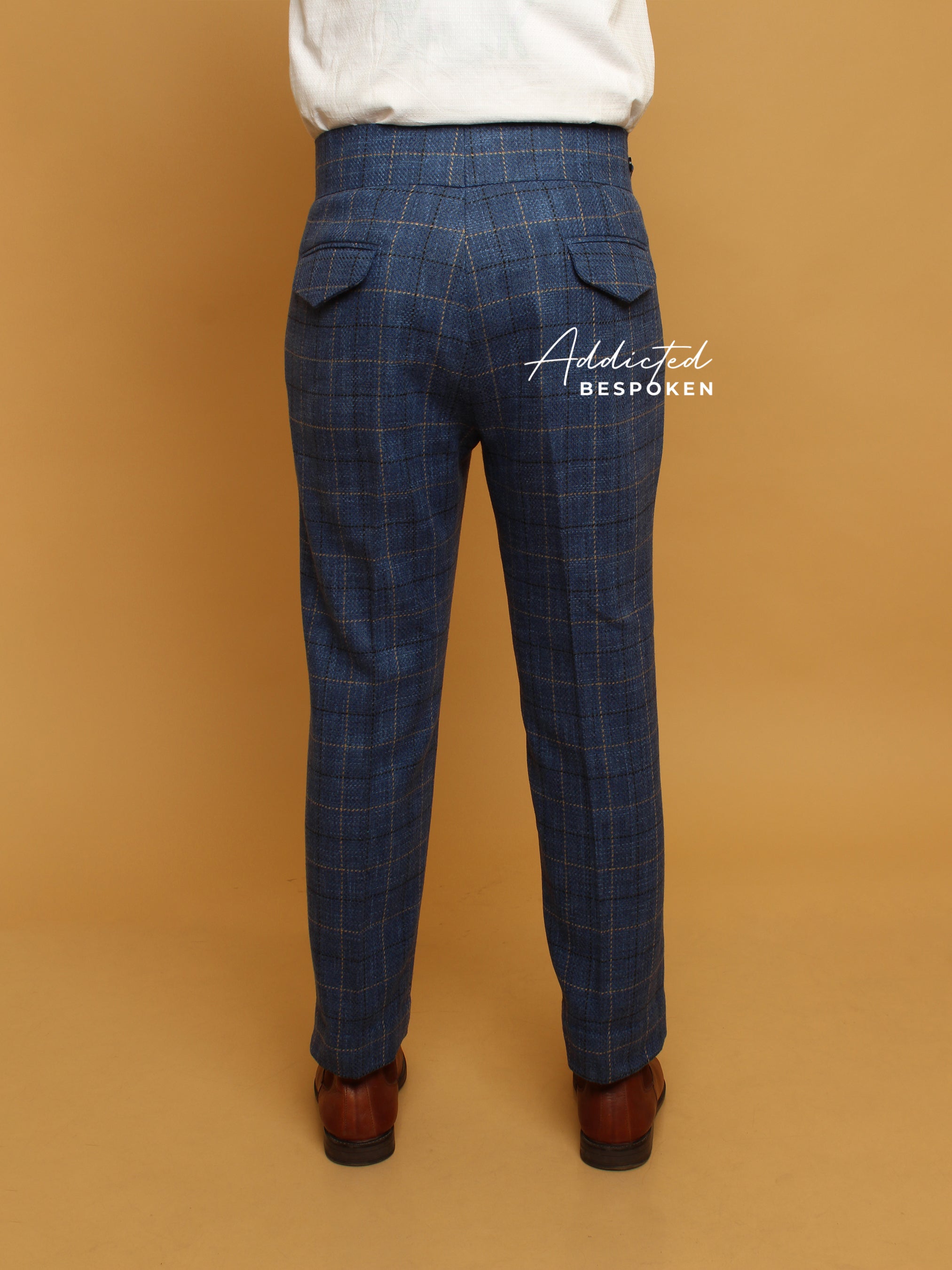 Blue Gurkha Style Trousers Addicted Bespoken