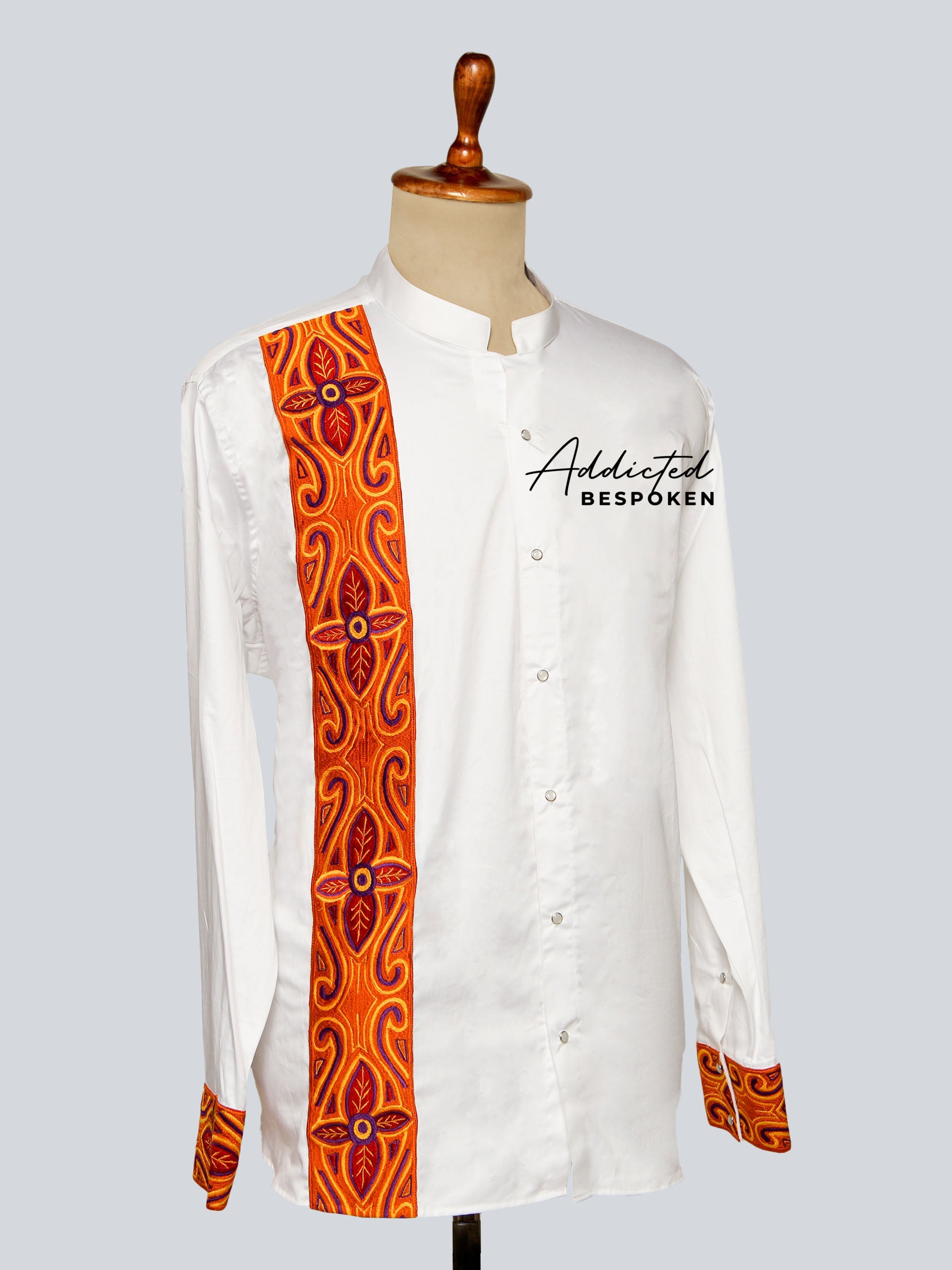 Embroidered Tribal Motif Two-Piece Set Addicted Bespoken