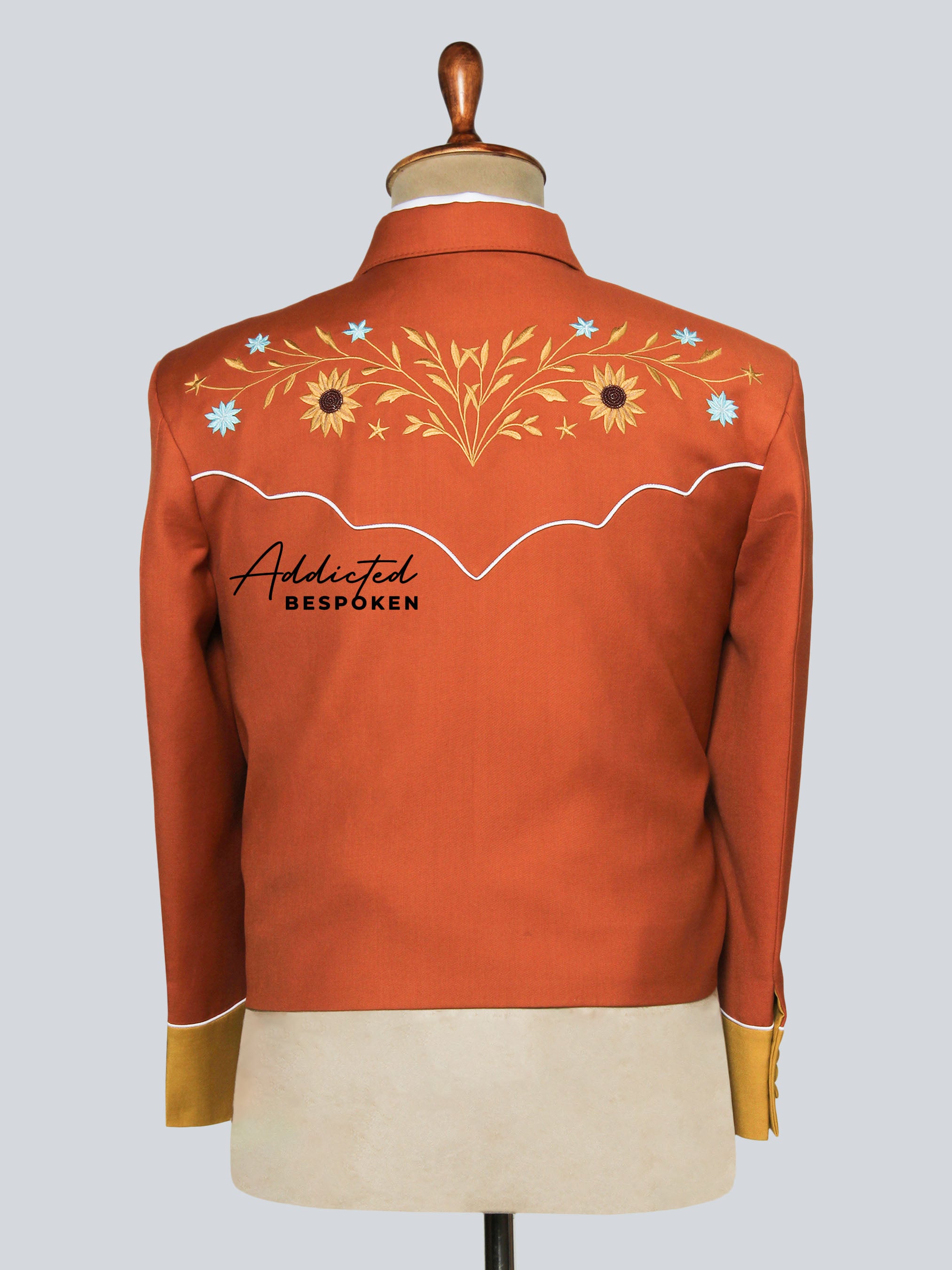 Golden Horizon Embroidered Ensemble Addicted Bespoken