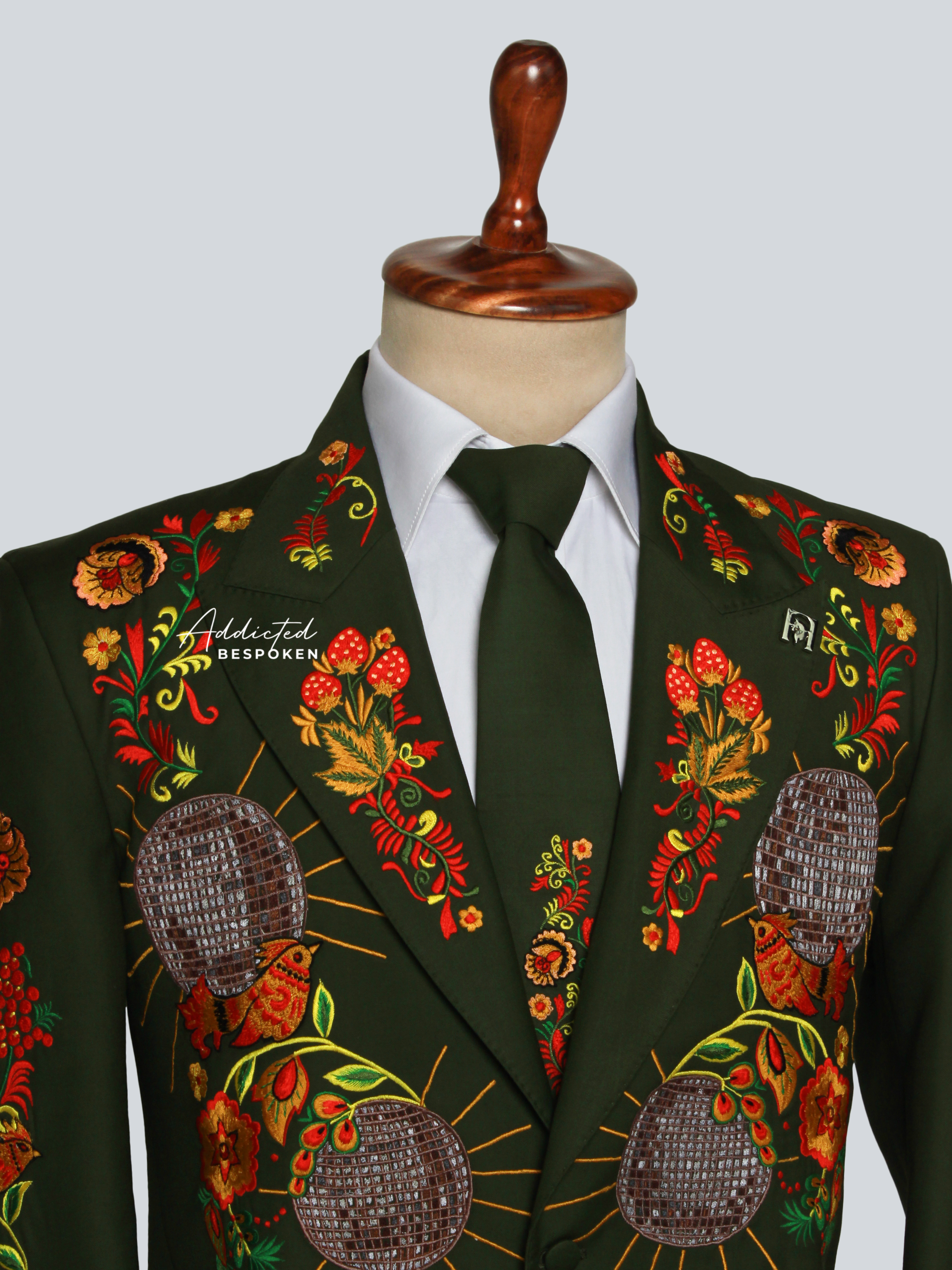 Sunburst Embroidered Western Suit