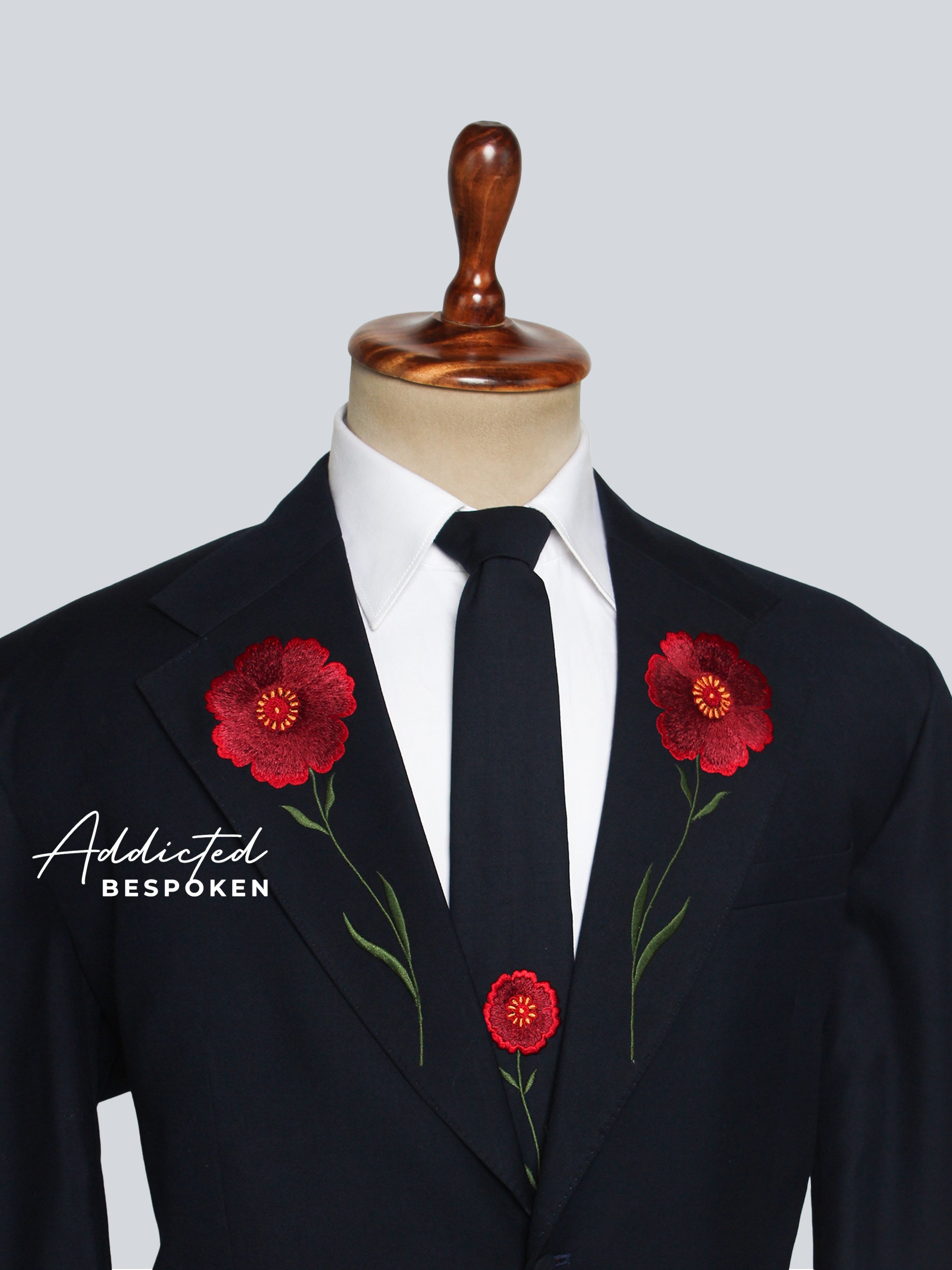 Red Blossom Western Suit Addicted Bespoken