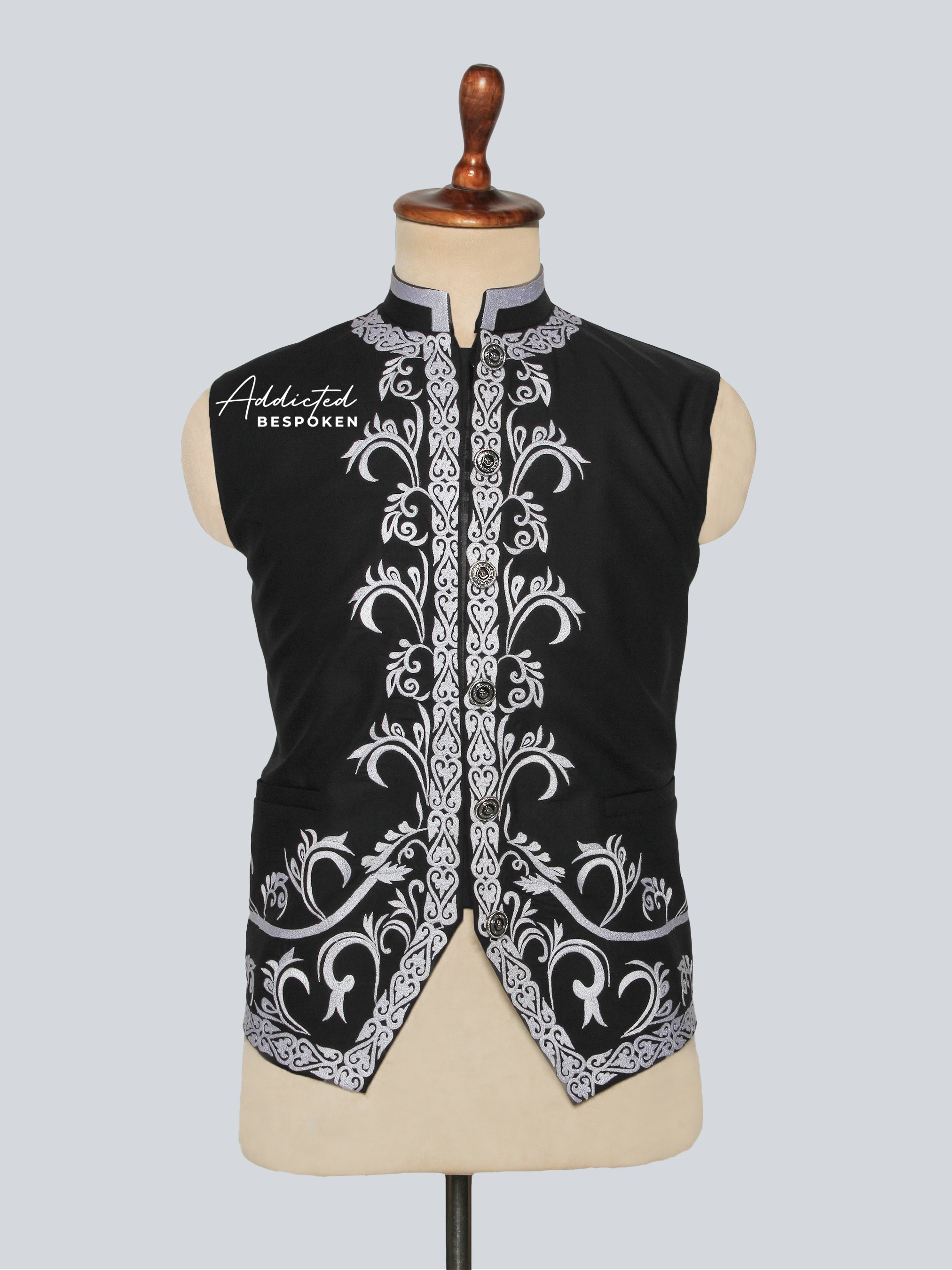 Midnight Rococo Embroidered Suit Addicted Bespoken