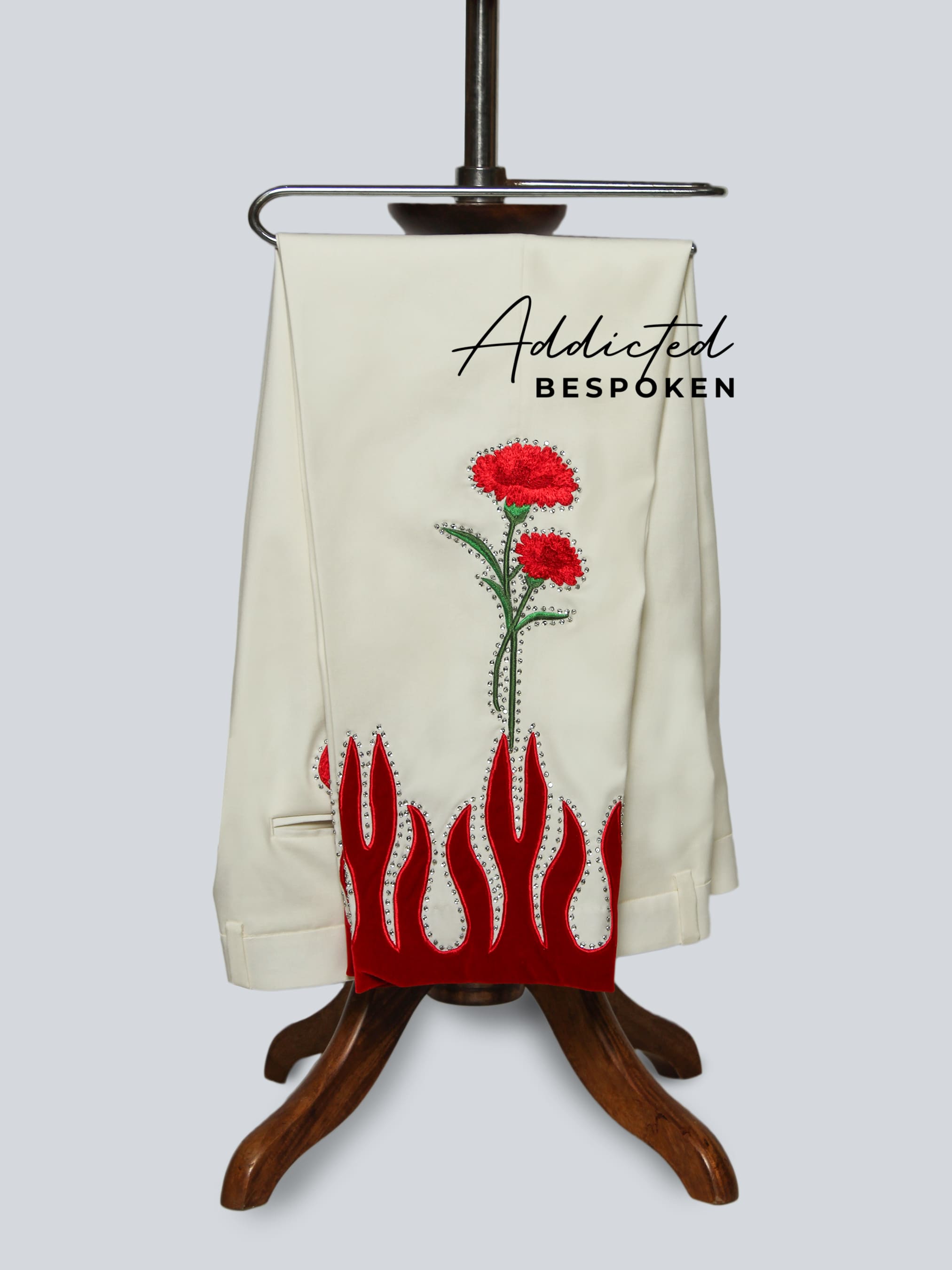 Phoenix Flame Embroidered Suit Addicted Bespoken