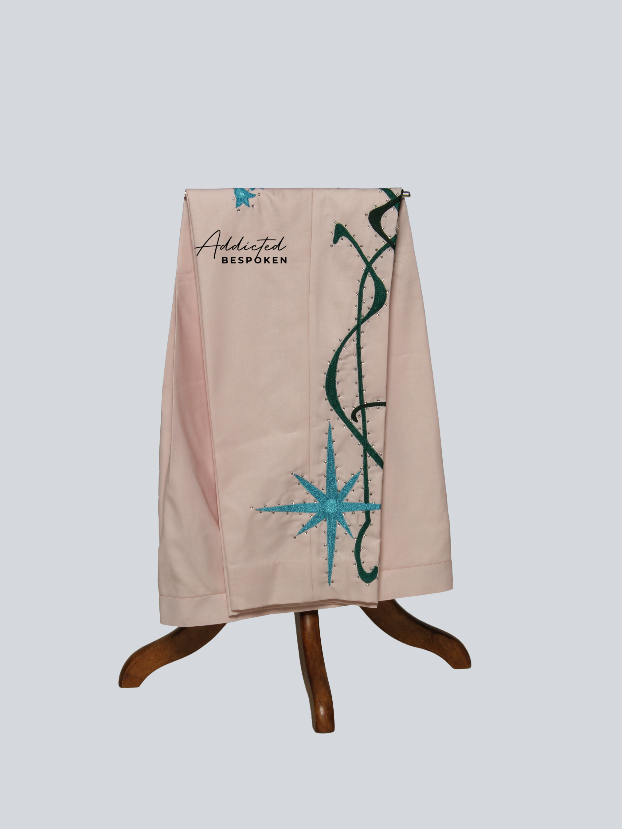 Twin Stallion Embroidered Suit