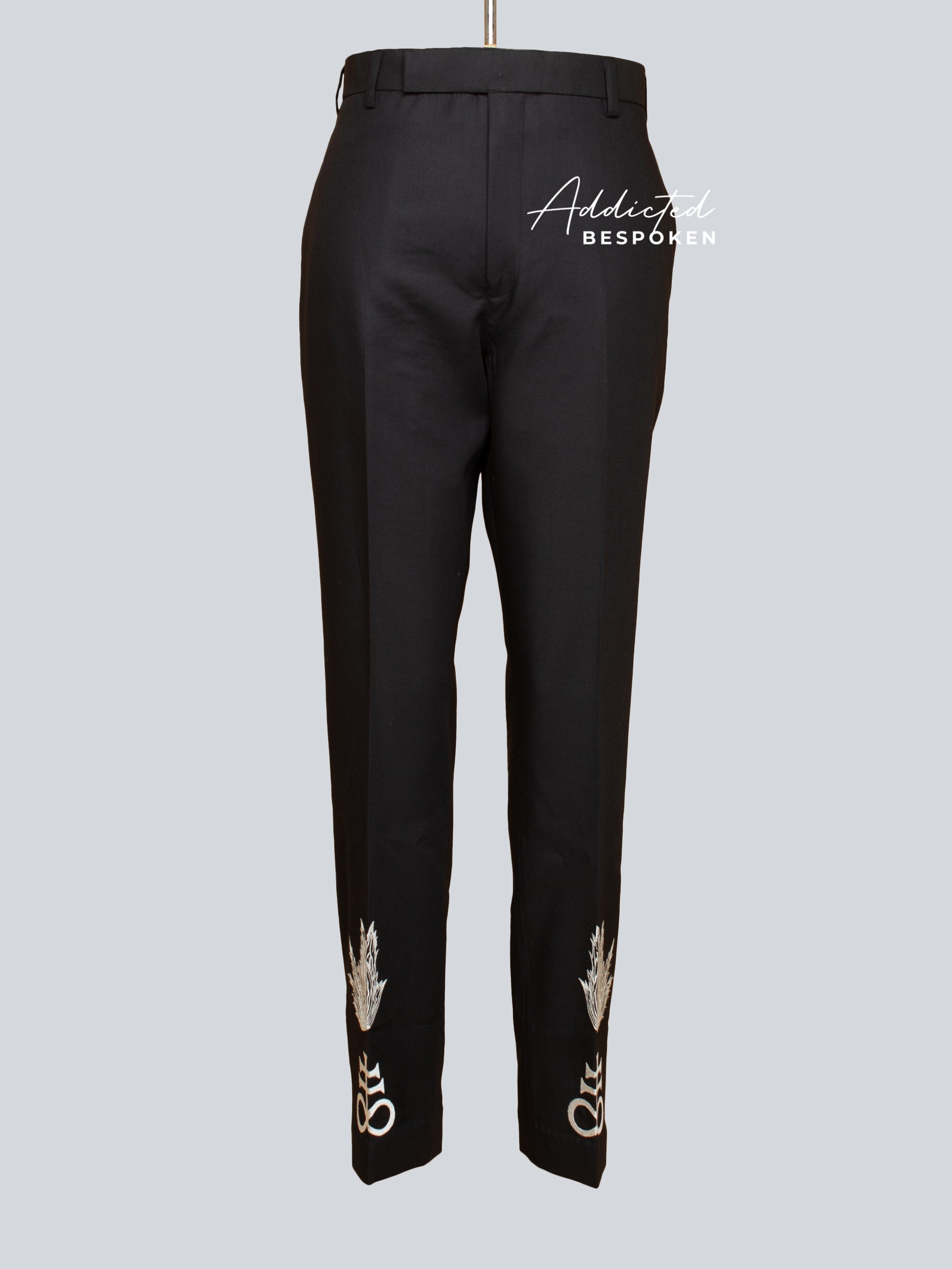 Black Skull Embroidered Suit Addicted Bespoken