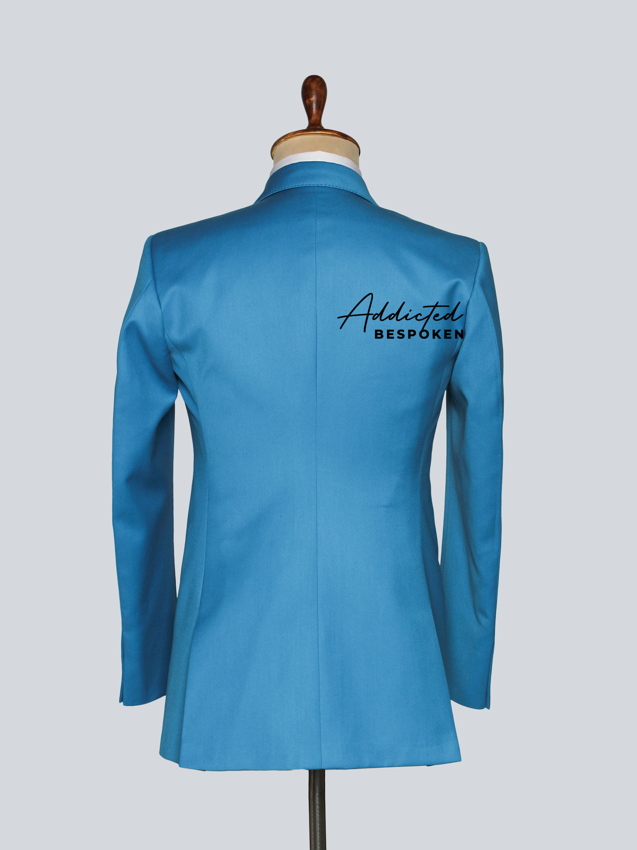 Teal Blue Embroidered Suit