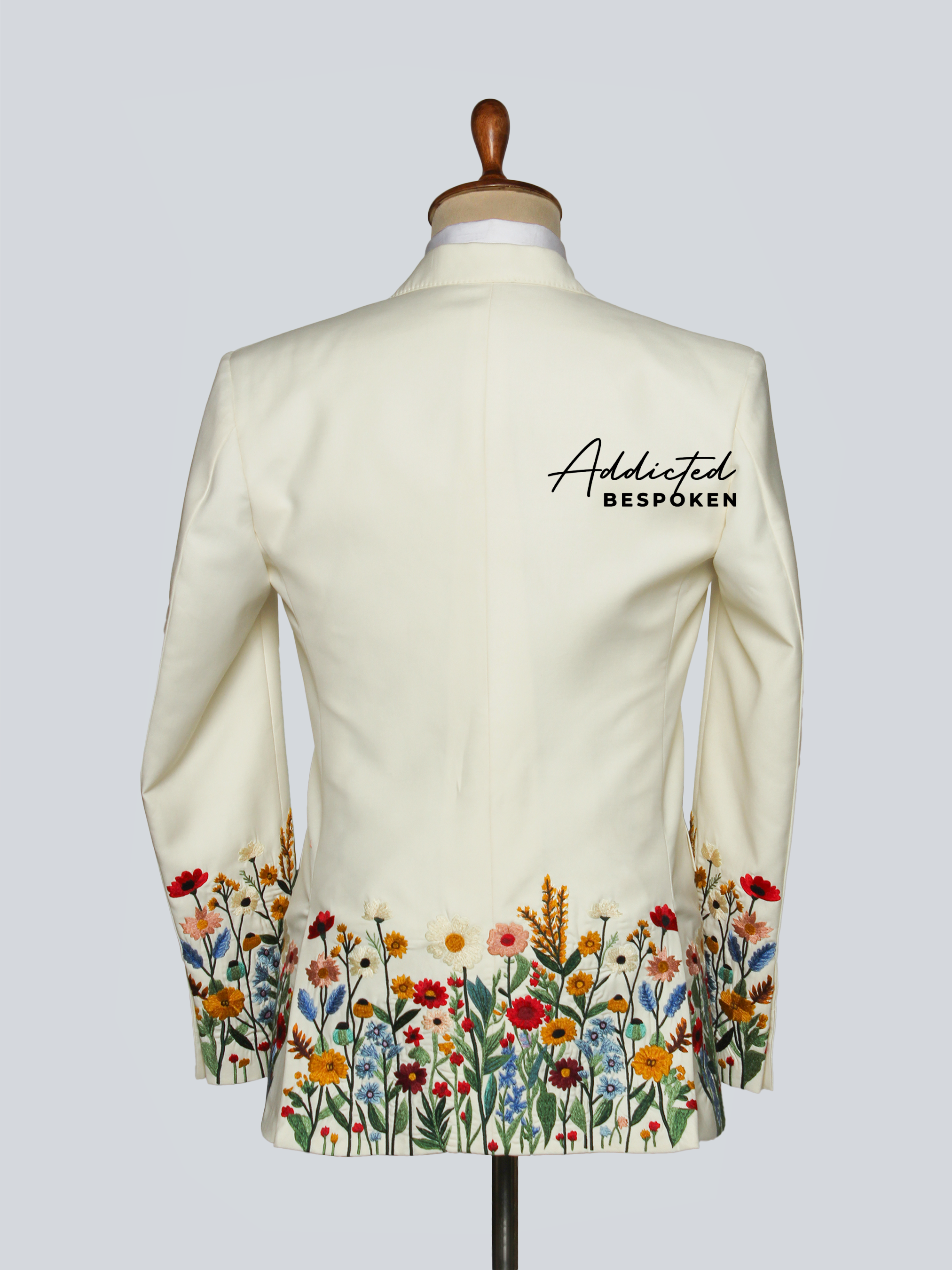 Elegant Floral Embroidered Suit