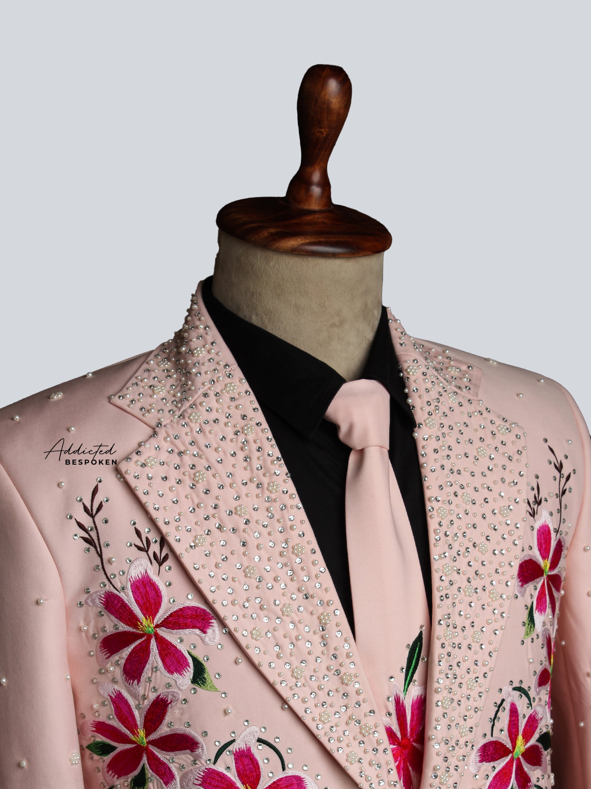 Flora & Fauna Pearl Embellished Suit Adddicted Bespoken