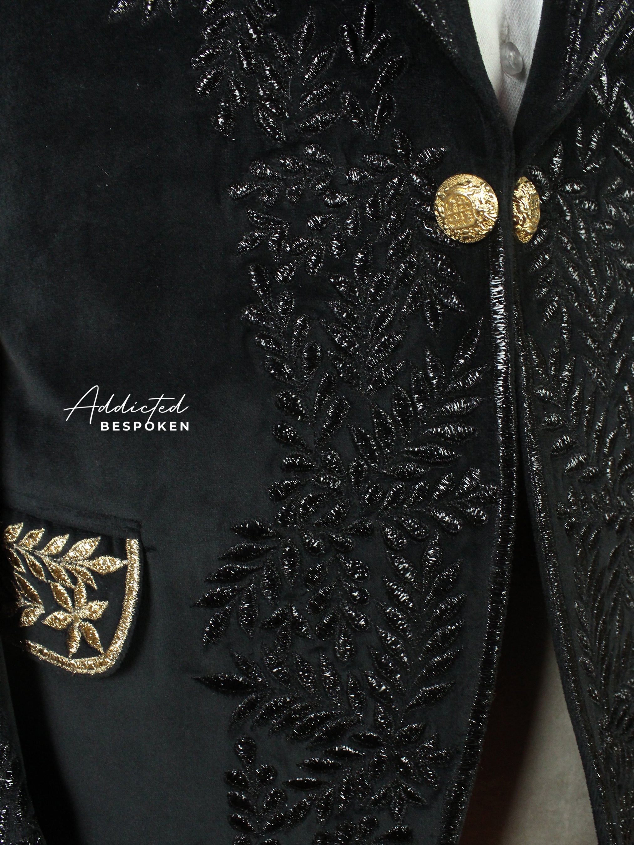 Premium Hand Embroidery Blazer Addicted Bespoken