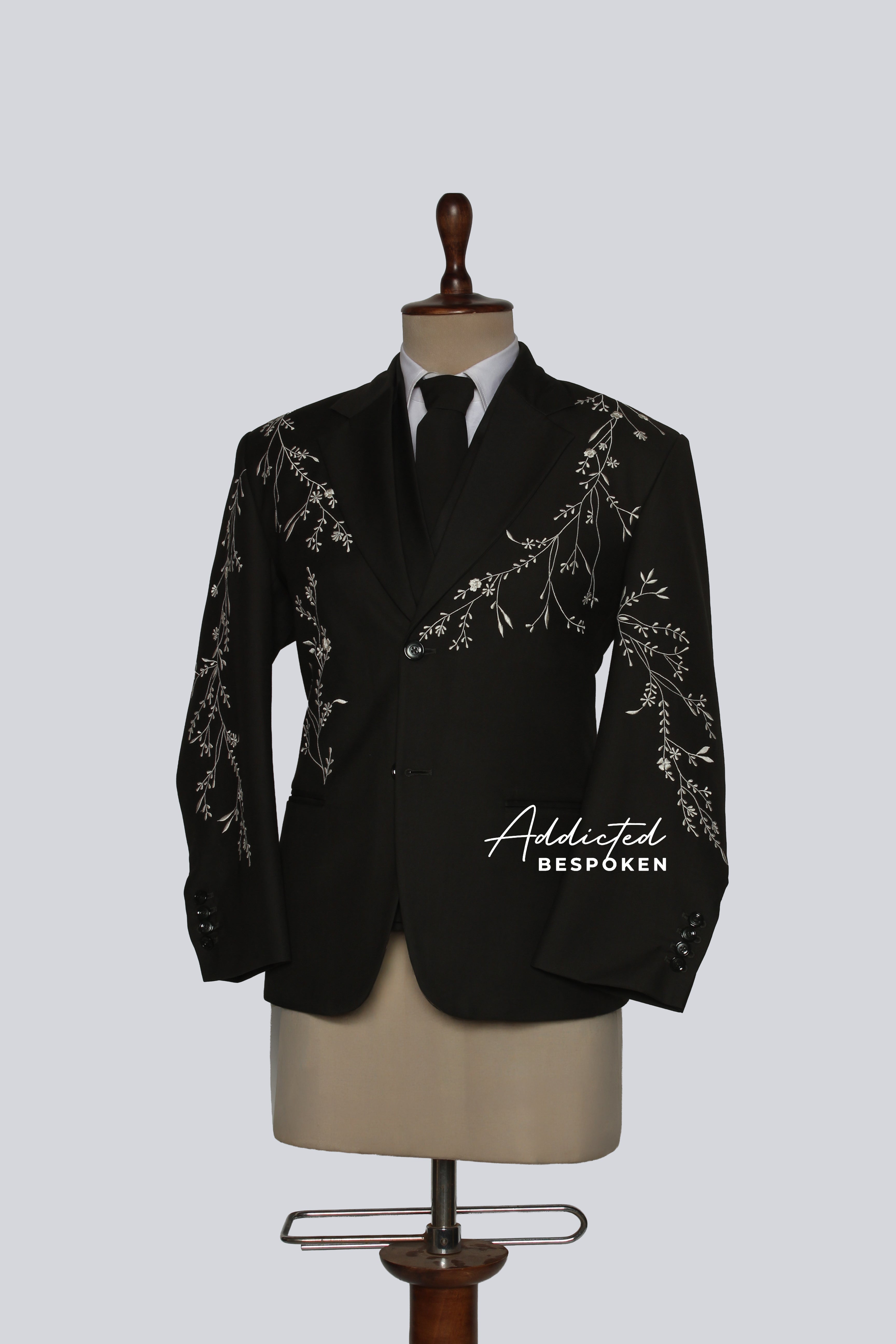Black Embroidered Blazer