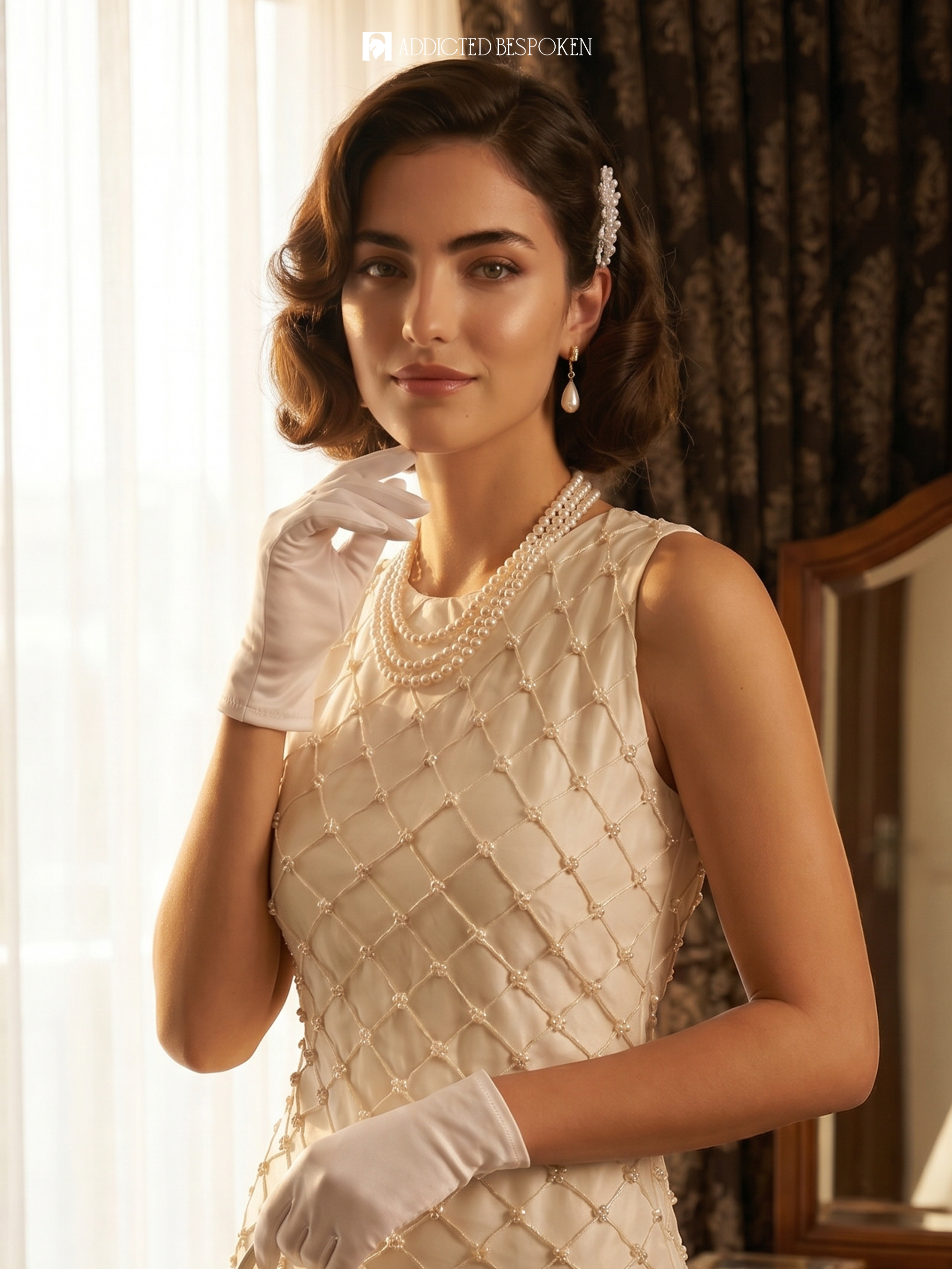 The Pearl Lattice Dress Addicted Bespoken