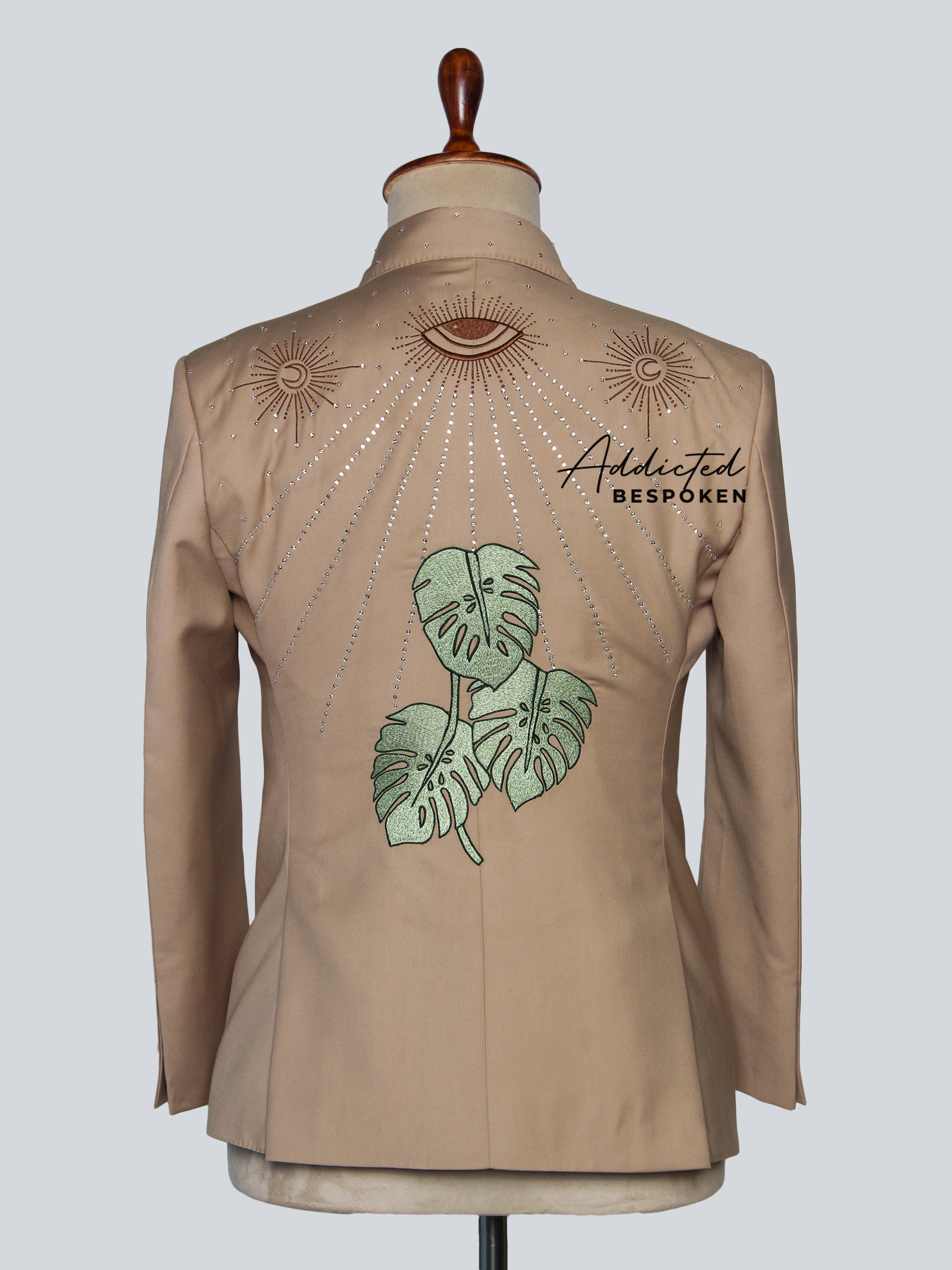 Cosmic Harmony Floral Embellished Suit