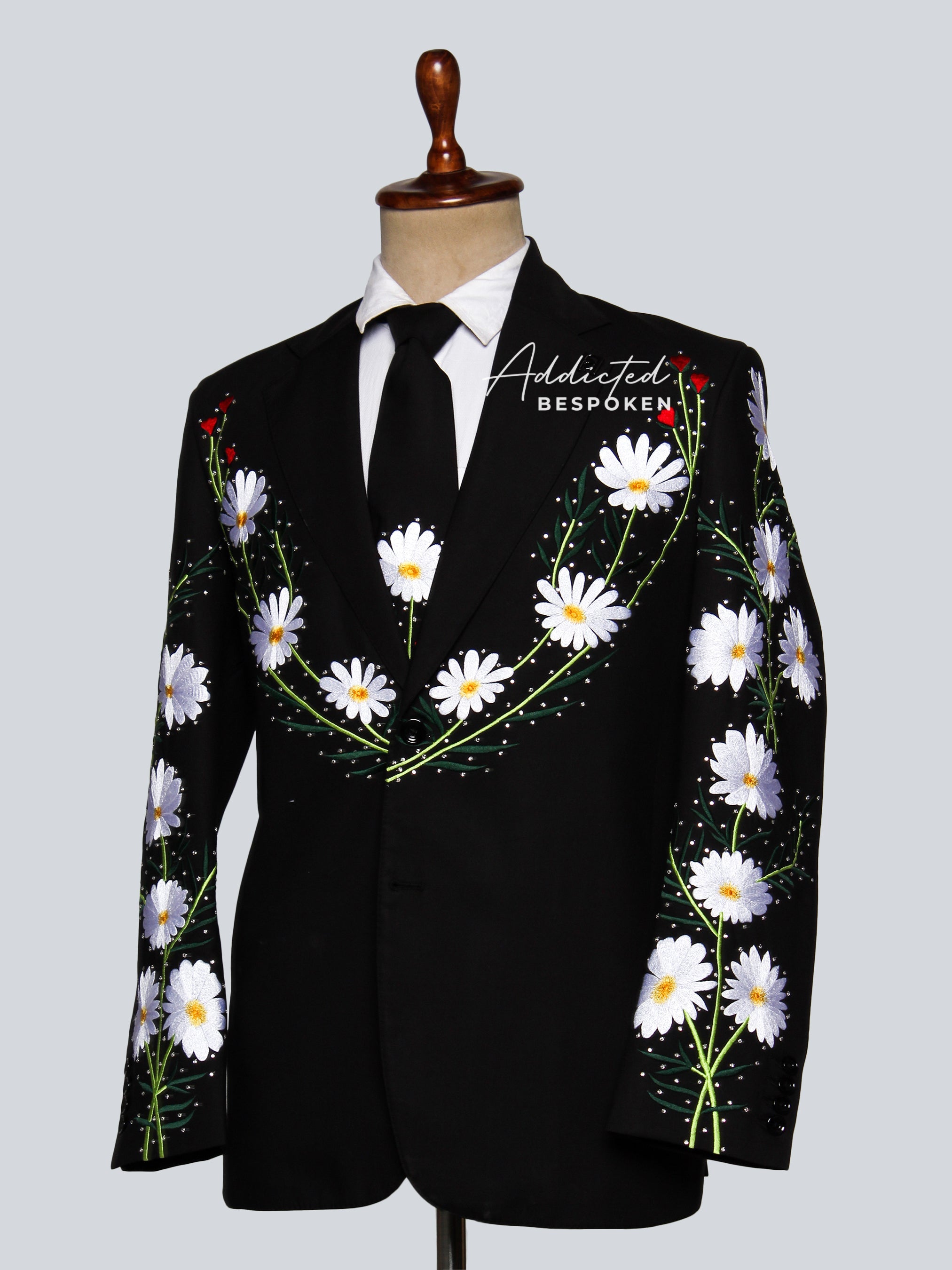 Daisy Embroidered Floral Suit Addicted Bespoken