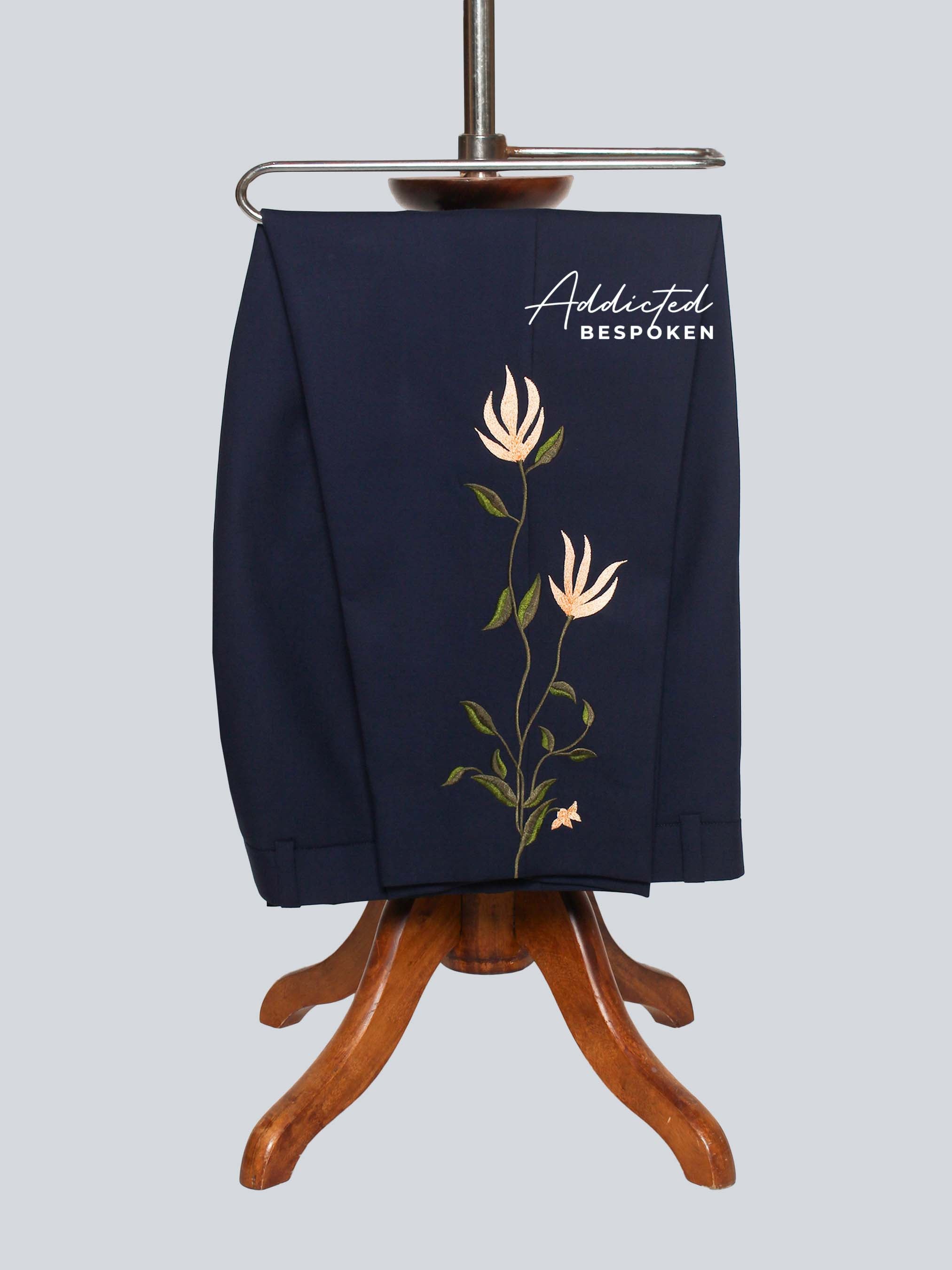 Custom Botanical Art Embroidered Suit Addicted Bespoken