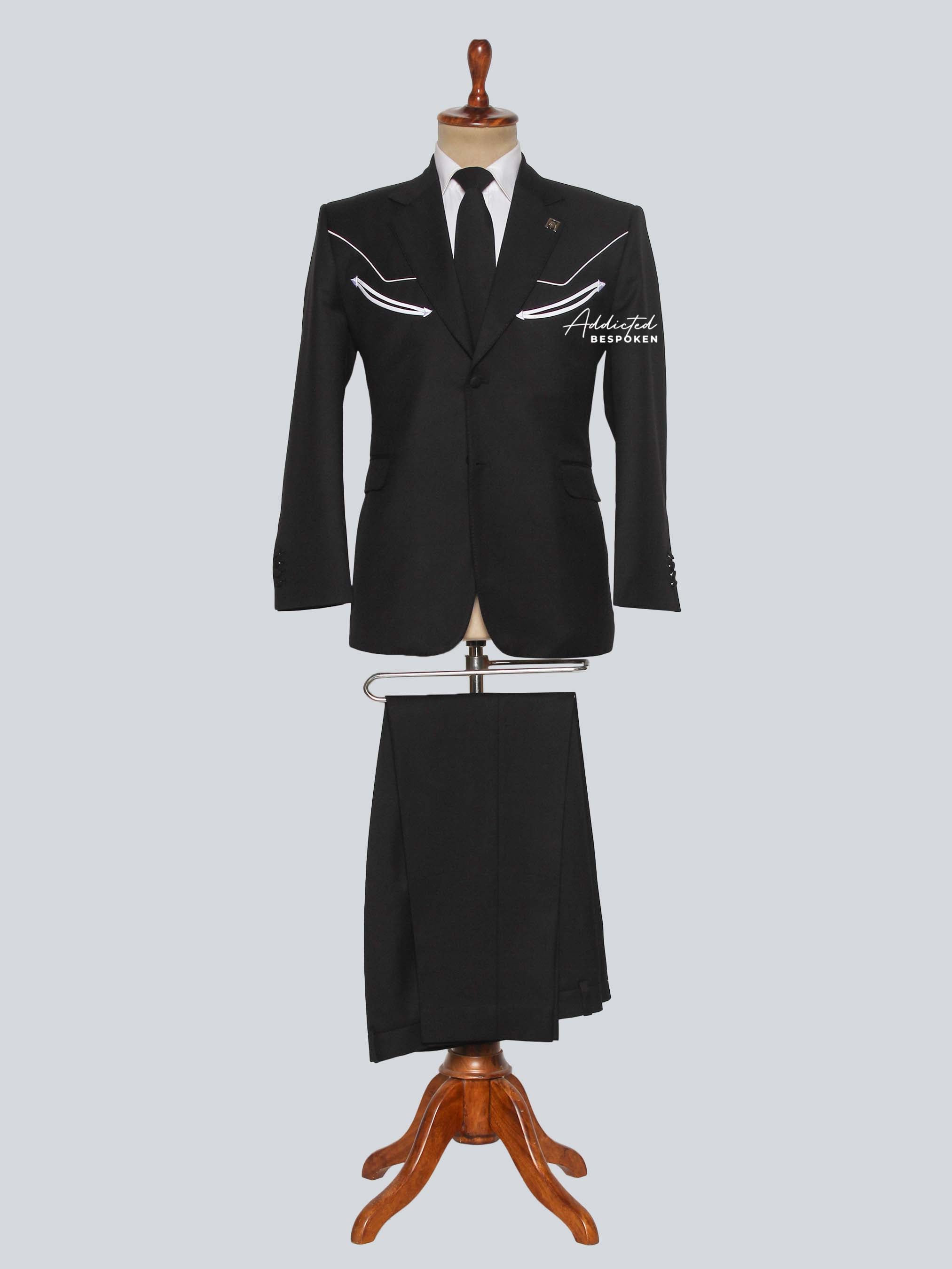 Minimal Wing Embroidered Suit Addicted Bespoken