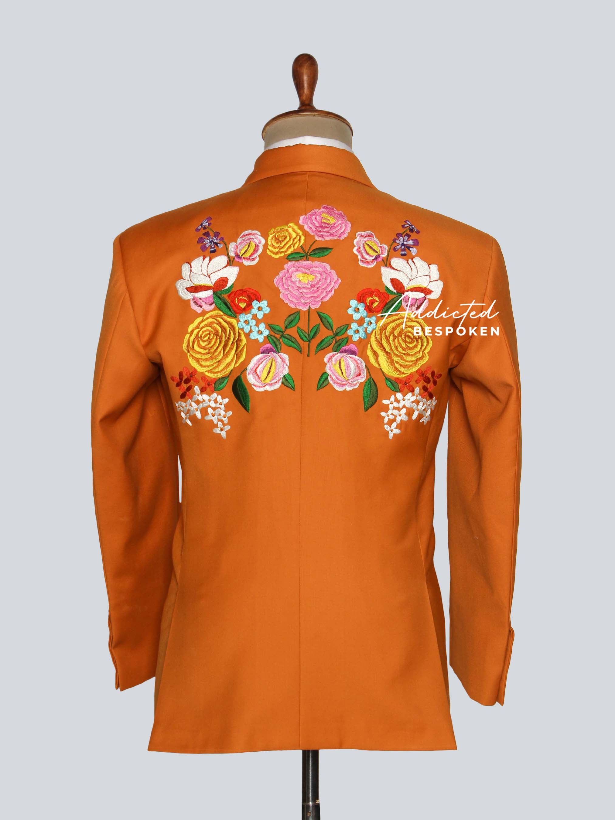 Botanical Embroidered Groom Suit Addicted Bespoken