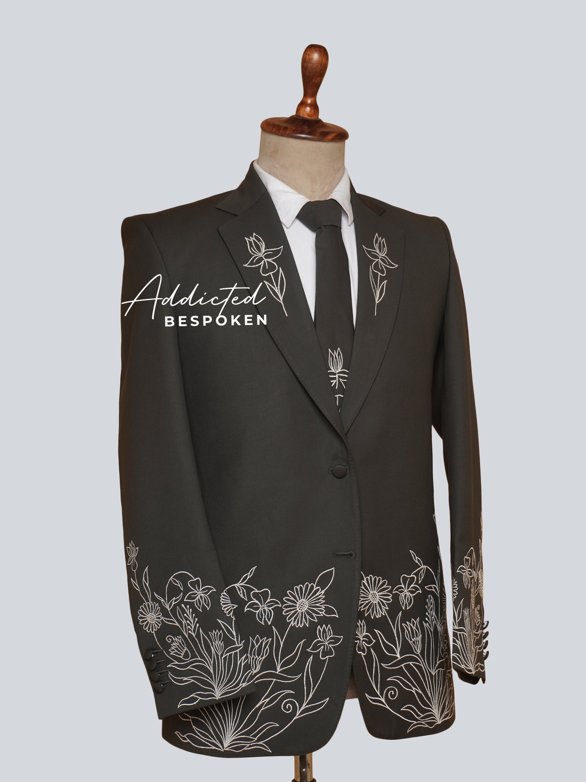 Imperial Embroidered Floral Suit