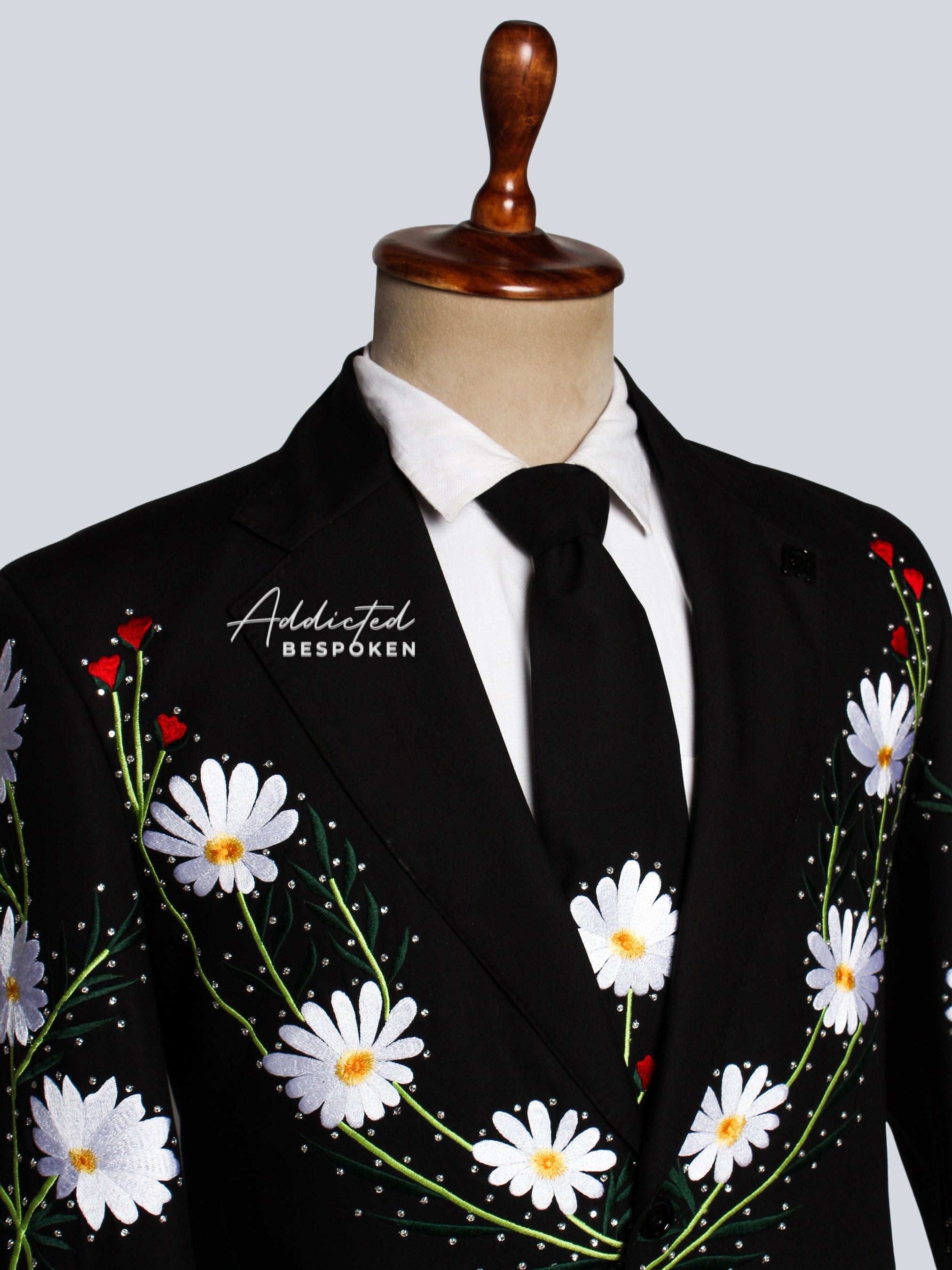 Daisy Embroidered Floral Suit Addicted Bespoken
