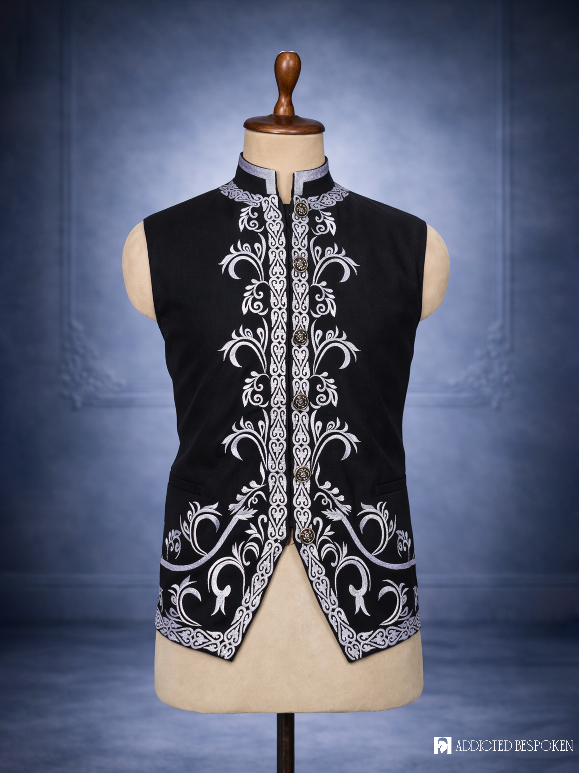 Midnight Rococo Embroidered Suit Addicted Bespoken