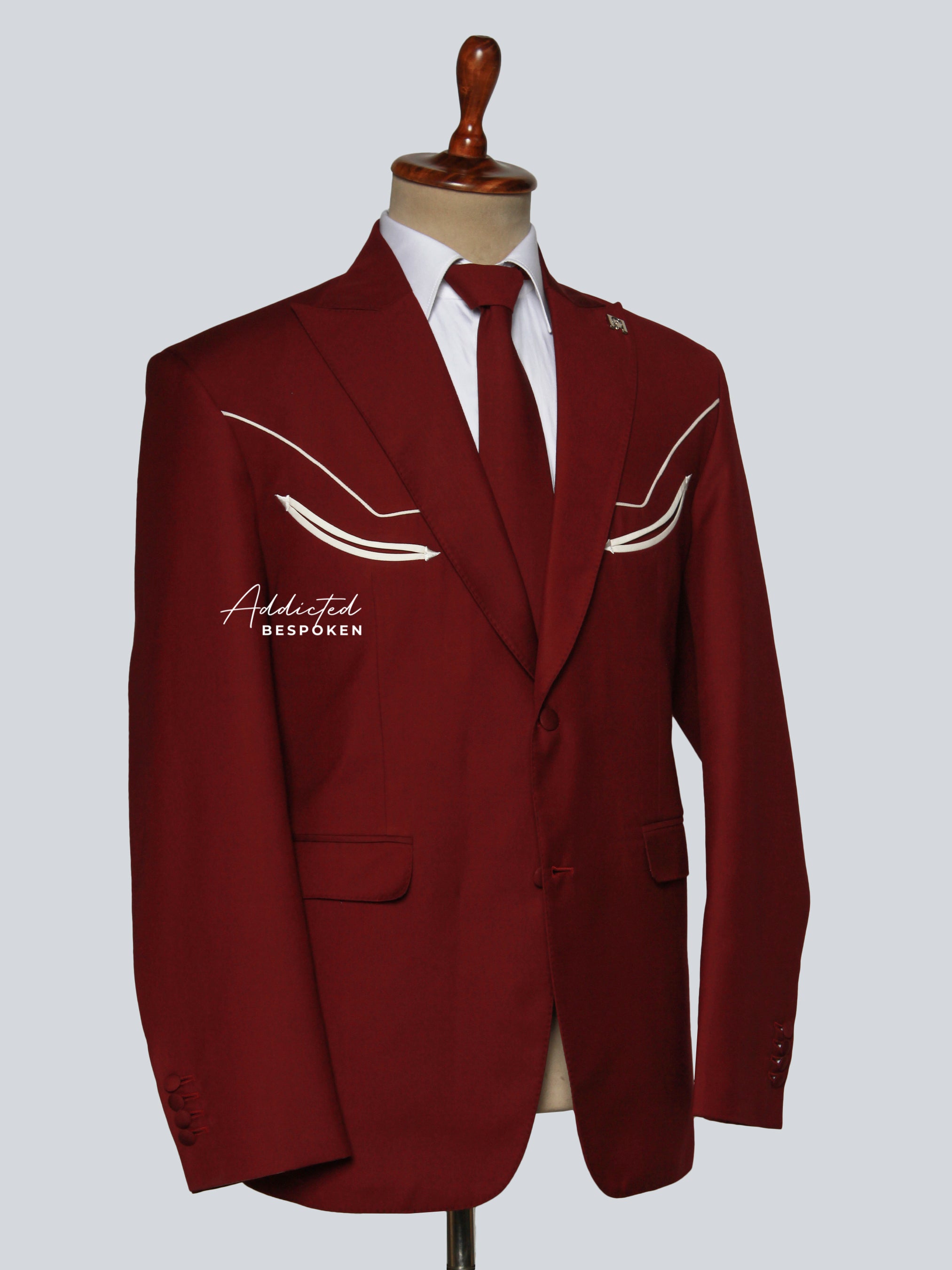 Minimal Wing Embroidered Suit