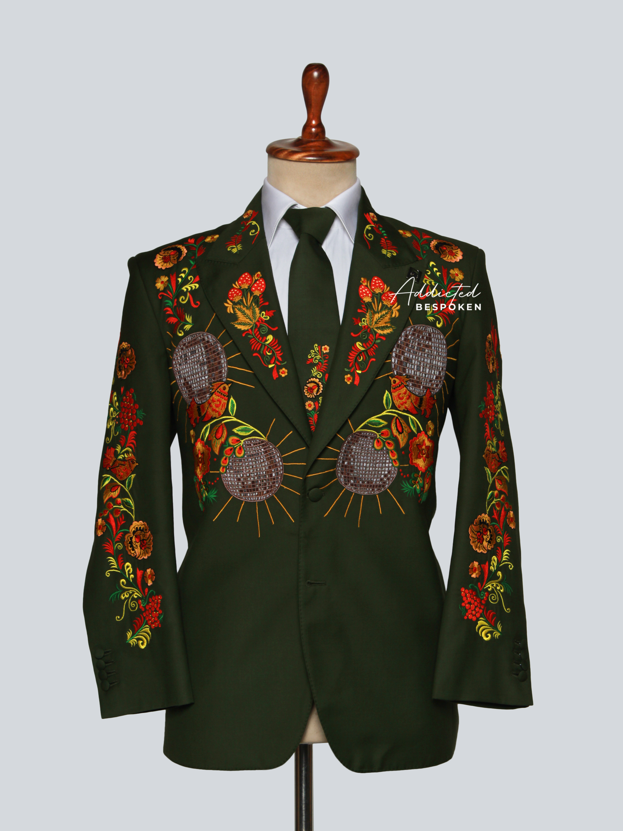 Sunburst Embroidered Western Suit