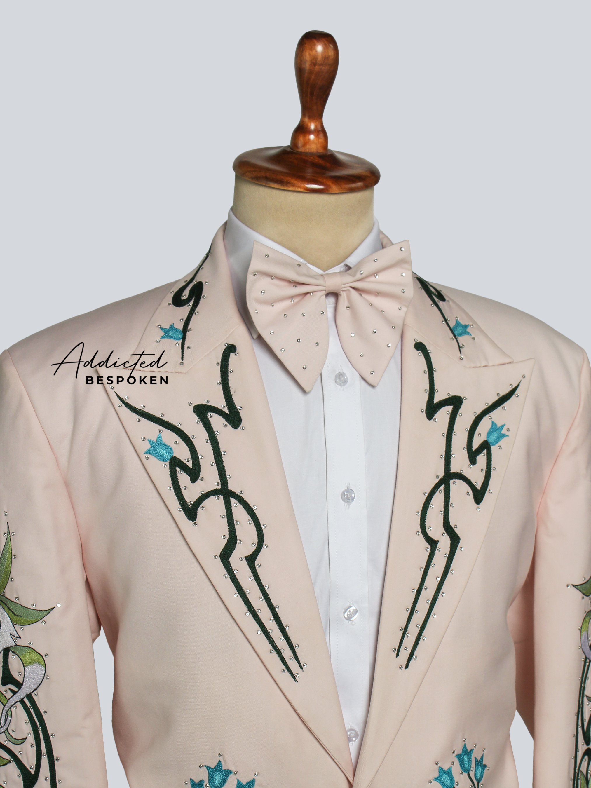 Twin Stallion Embroidered Suit